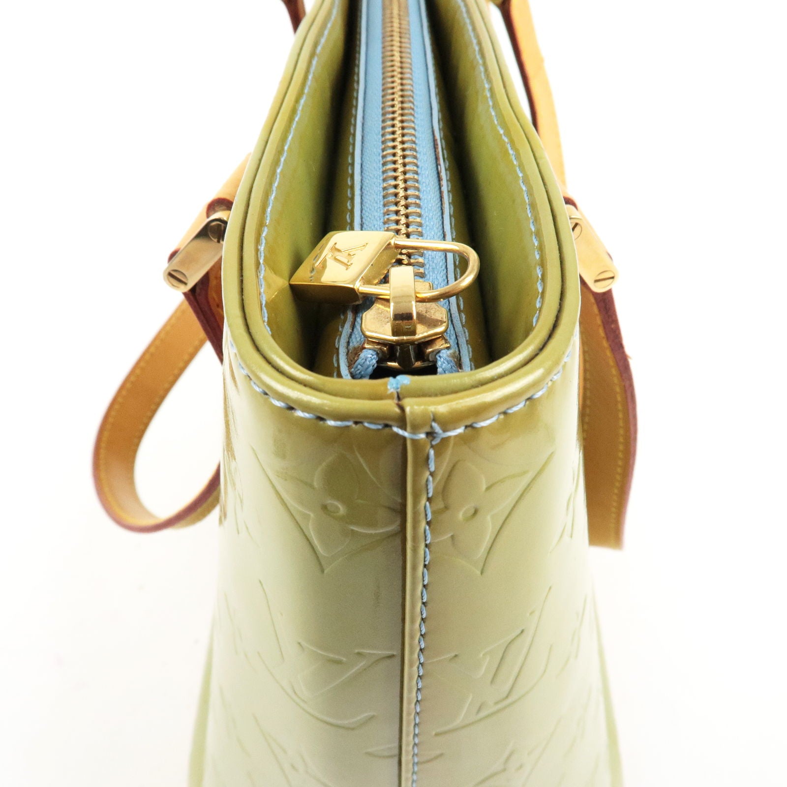 Louis Vuitton Houston Monogram Yellow/Gold Patent Leather Tote Shoulder Bag