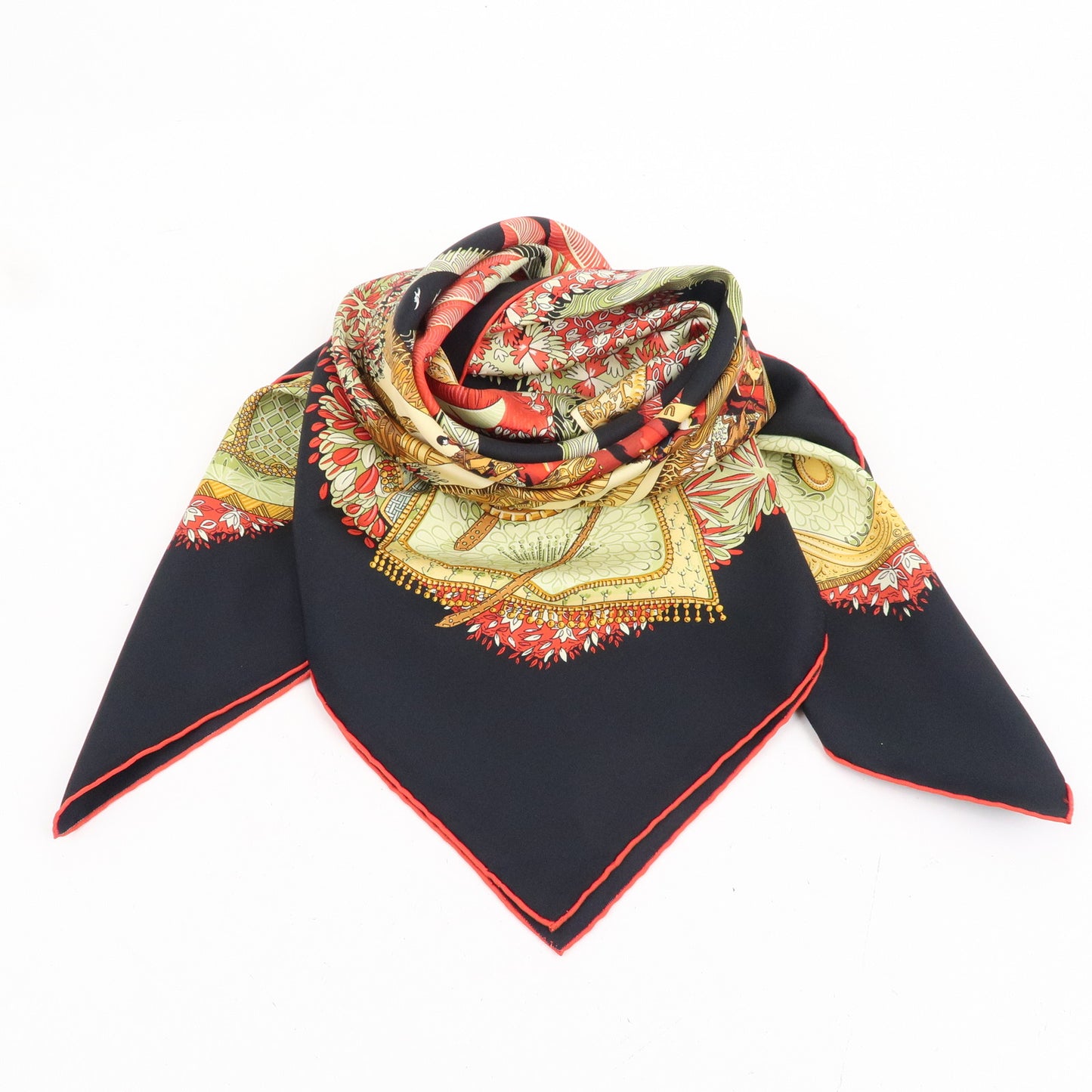 HERMES Carre 90 Scarf Silk 100% Ombres et Lumieres Shadow & Light