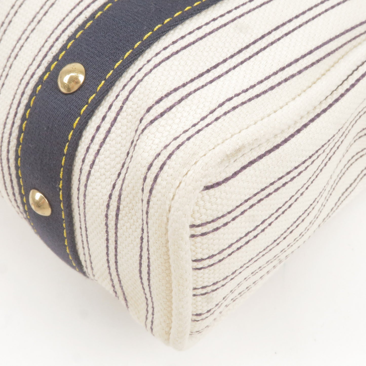 Louis Vuitton Antigua Cabas MM Tote Bag Navy Stripe M40132