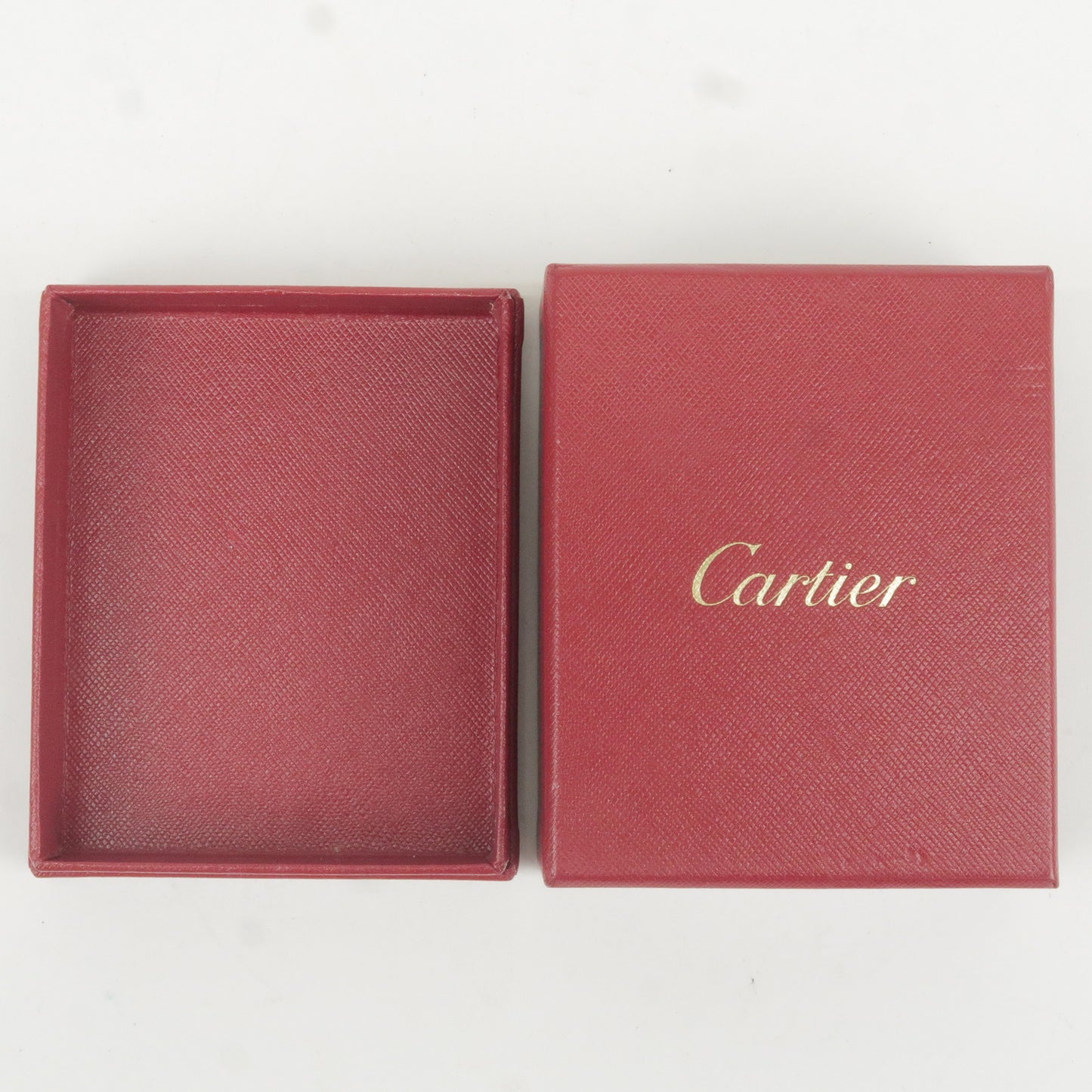 Cartier Set of 3 Pairs Ring Box Jewelry Box For Ring Red