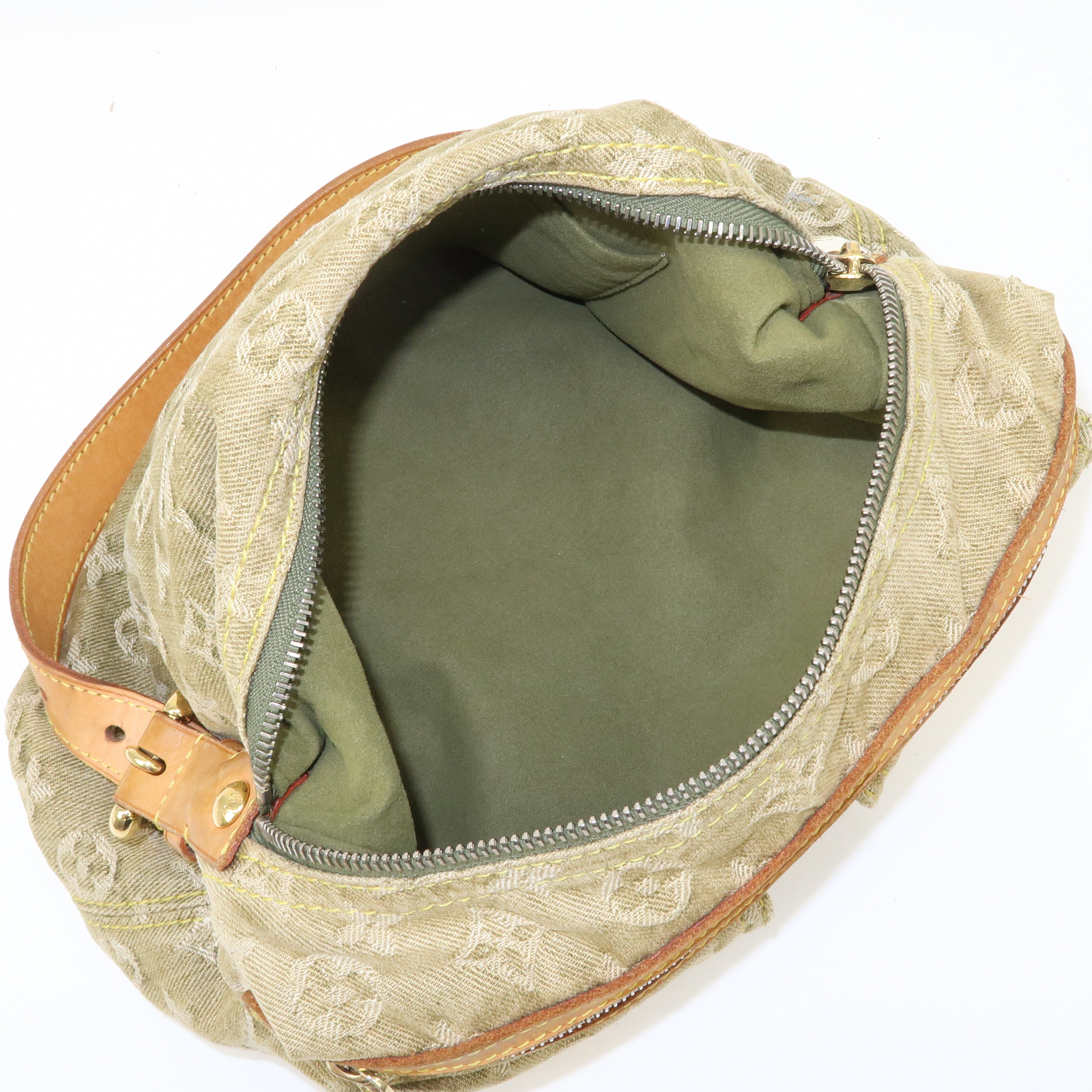 Louis-Vuitton-Monogram-Denim-Baggy-PM-Shoulder-Bag-Green-M95213