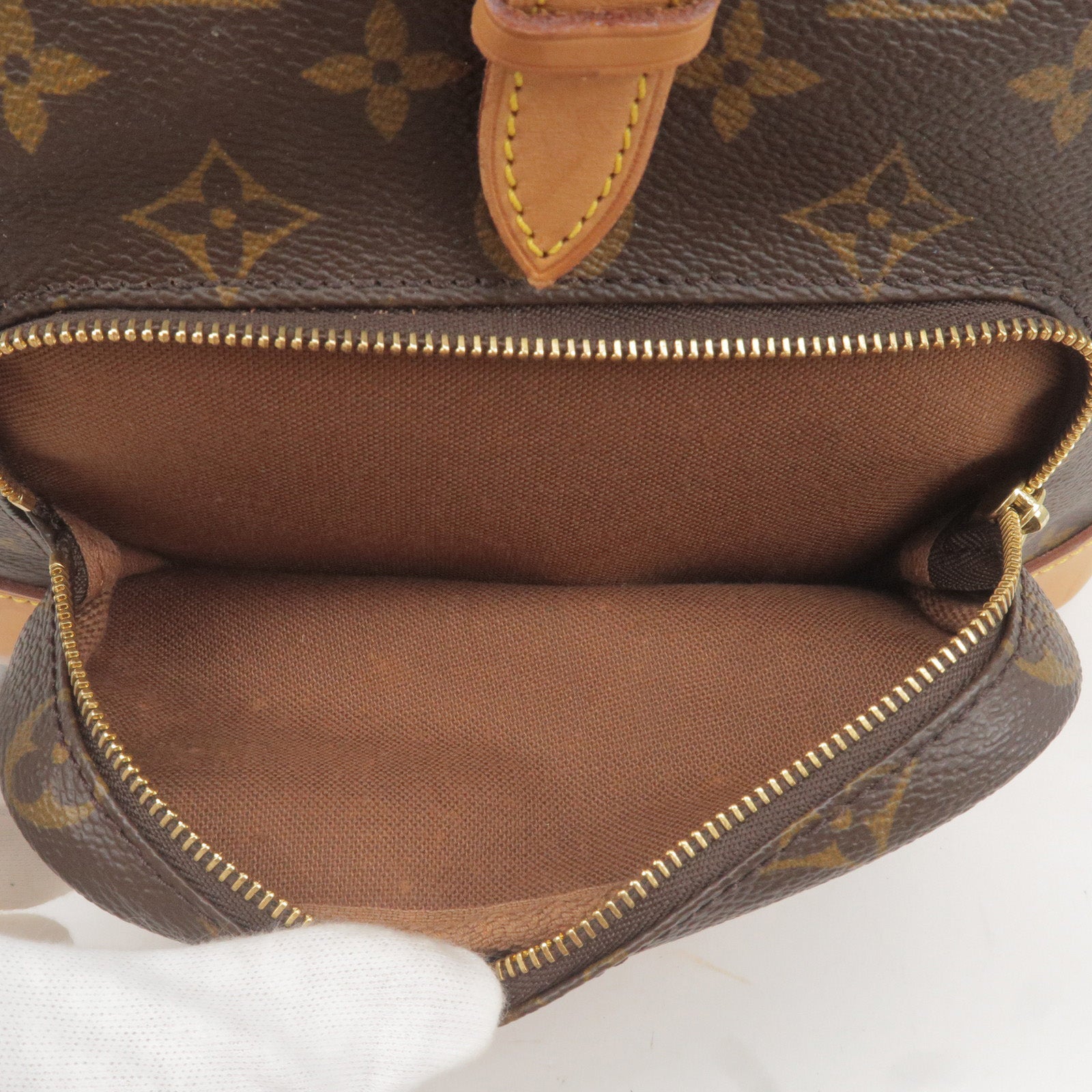 Authentic Louis Vuitton Monogram Montsouris MM Back Pack Bag M51136 Used F/S