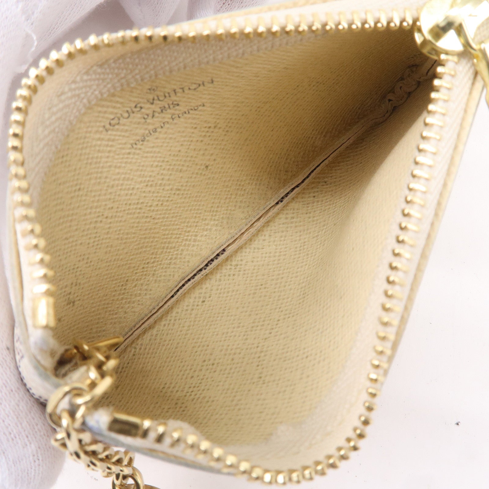 Louis Vuitton Vintage White Damier Azur Pochette Cles Coin Purse, Best  Price and Reviews