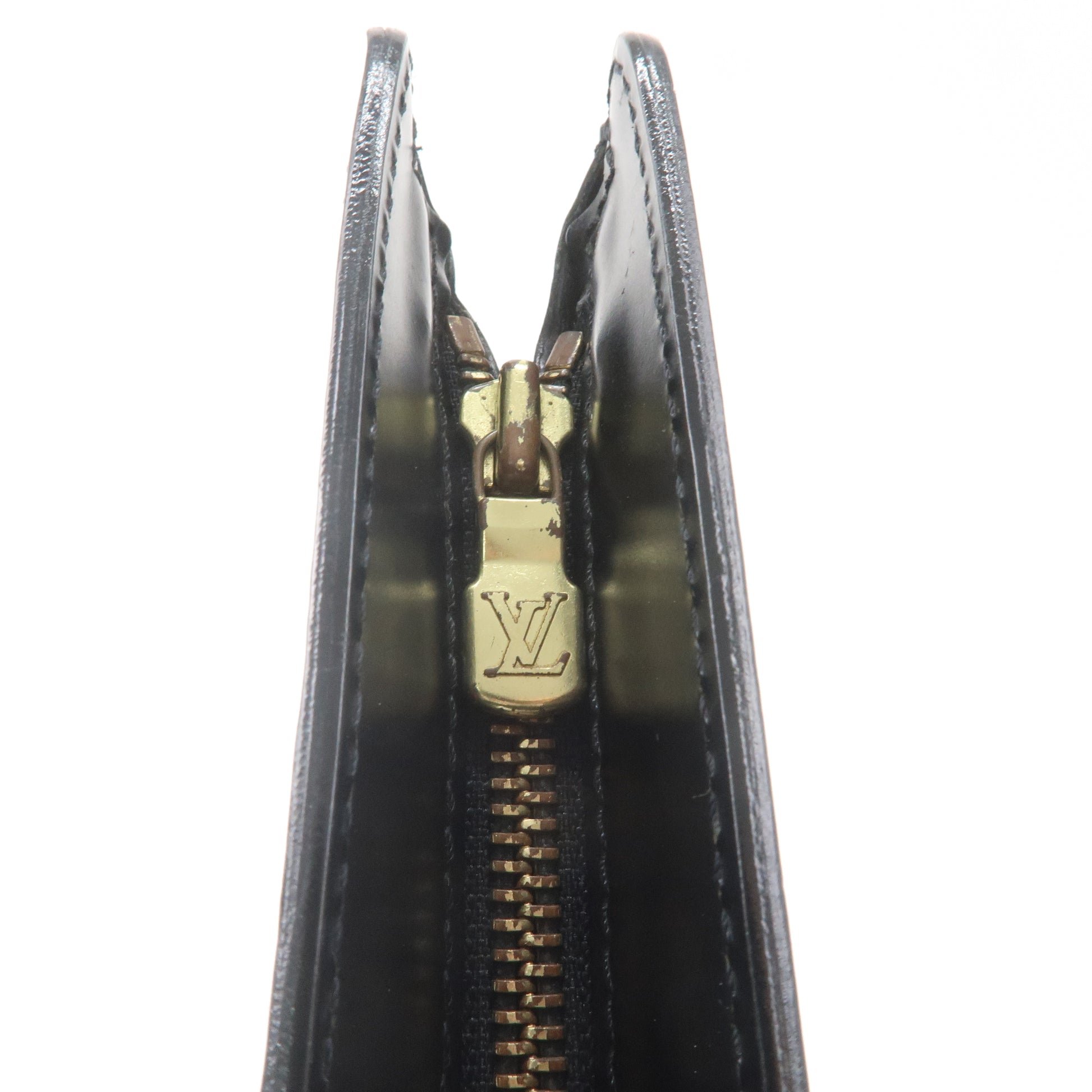 LOUIS VUITTON Pochette Homme Epi Leather Black Clutch Bag LP4039