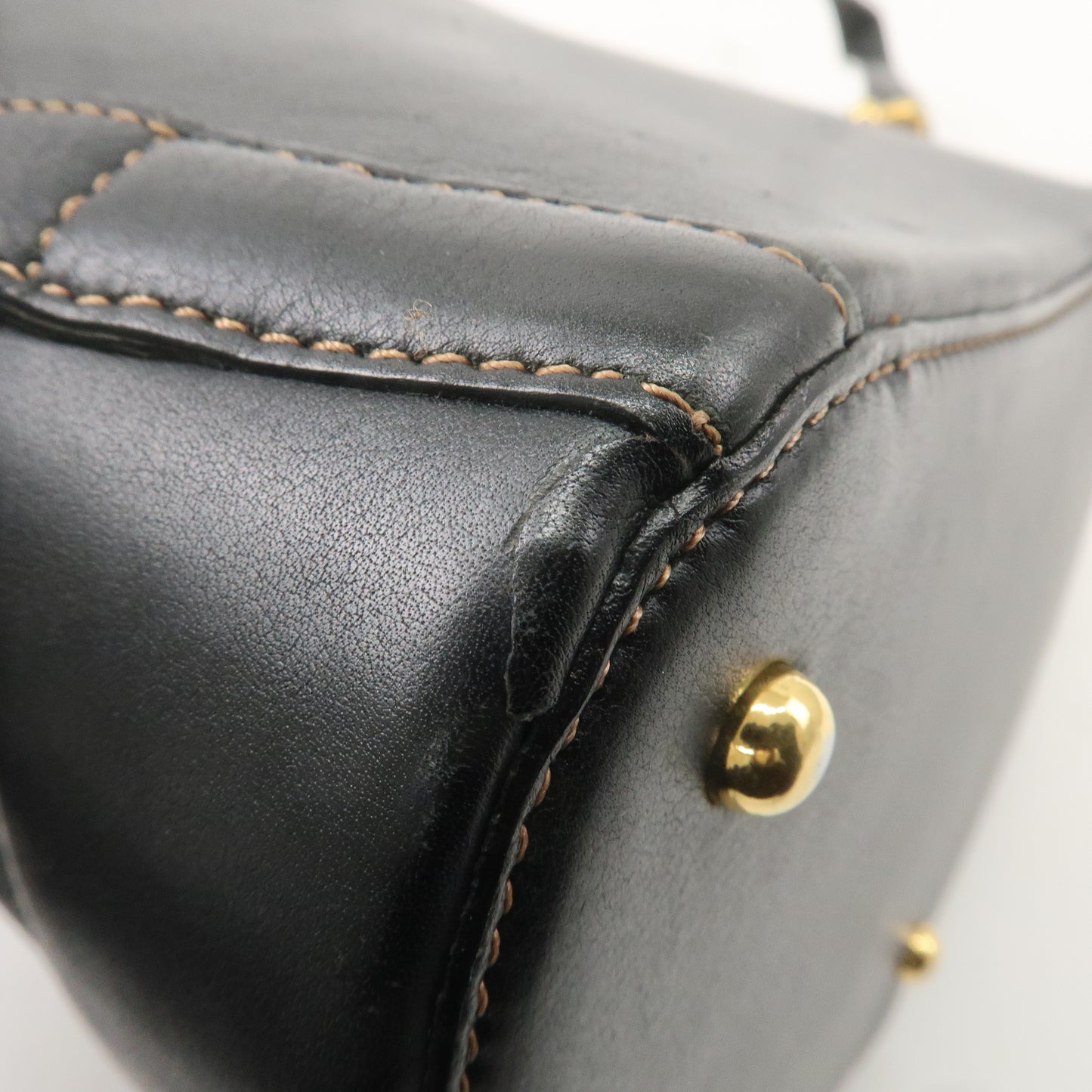 LOEWE Leather Anton BackPack Back Pack Bag Black