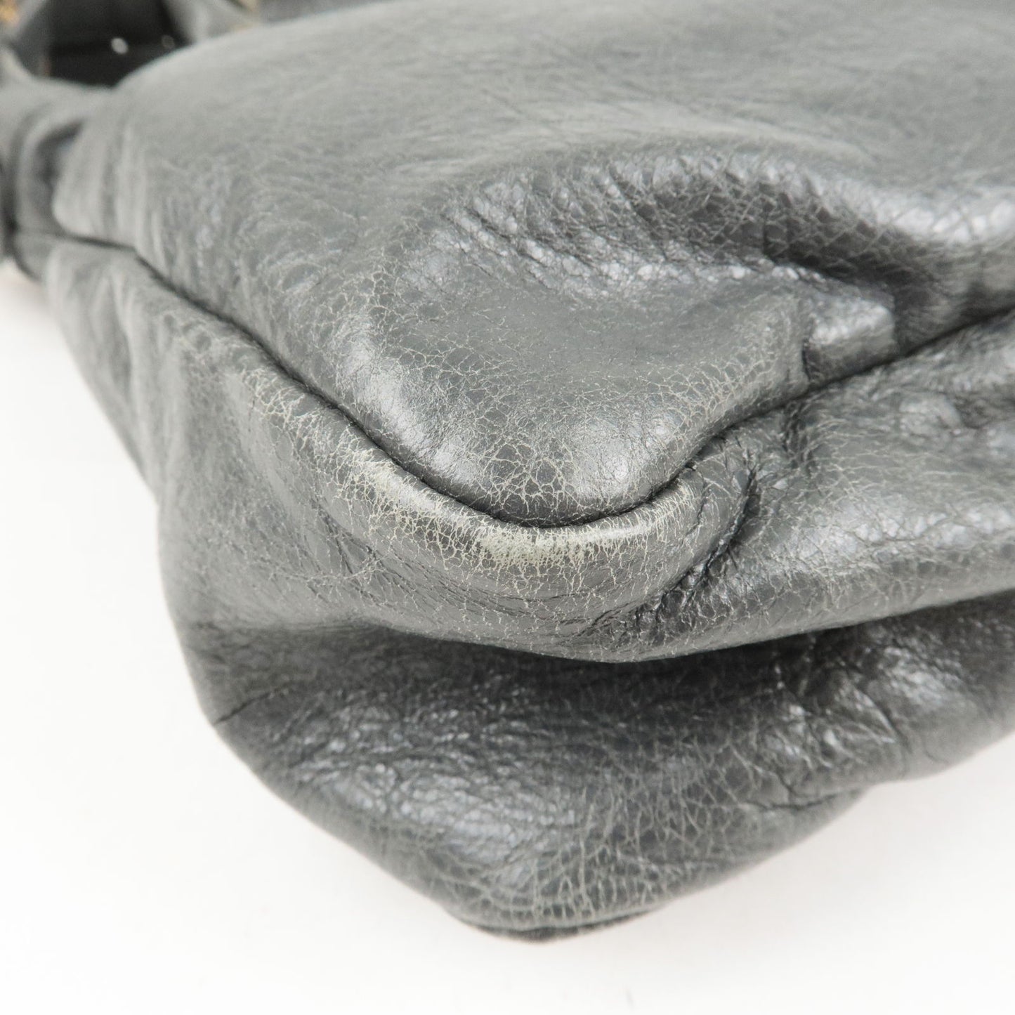 BALENCIAGA The Giant Town Leather 2Way Hand Bag Gray 285434