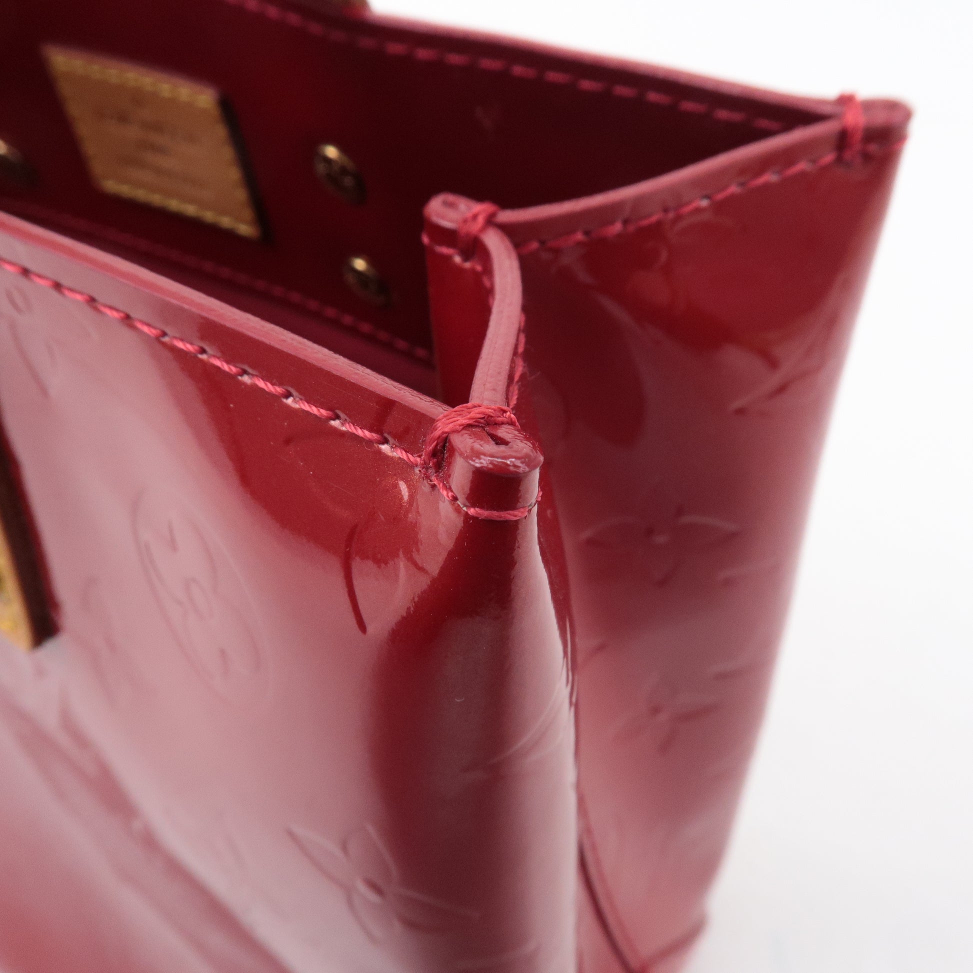 Louis-Vuitton-Monogram-Vernis-Lead-PM-Hand-Bag-Red-M91990