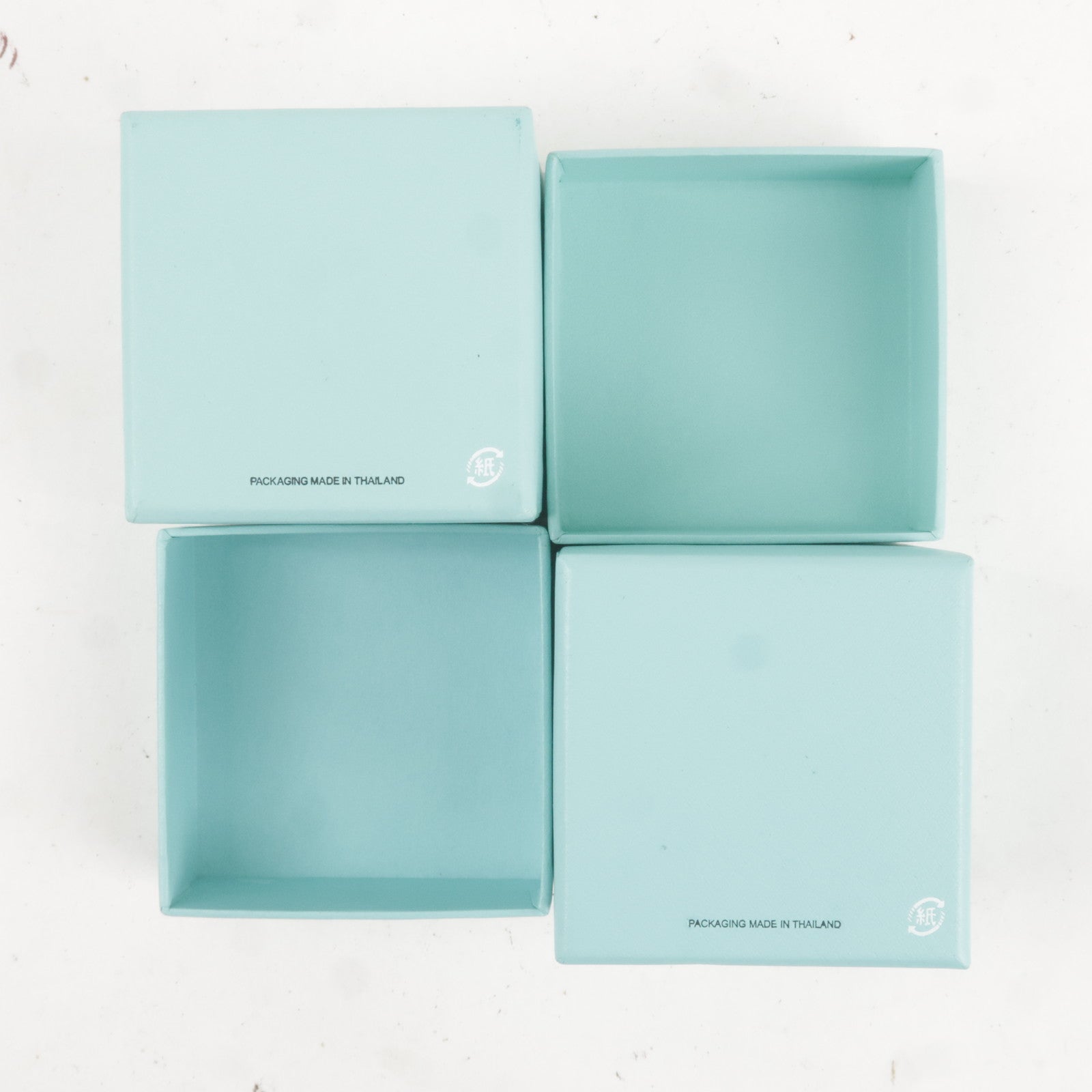 Tiffany&Co. Set of 4 Pair Ring Box Jewelry Box Tiffany Blue