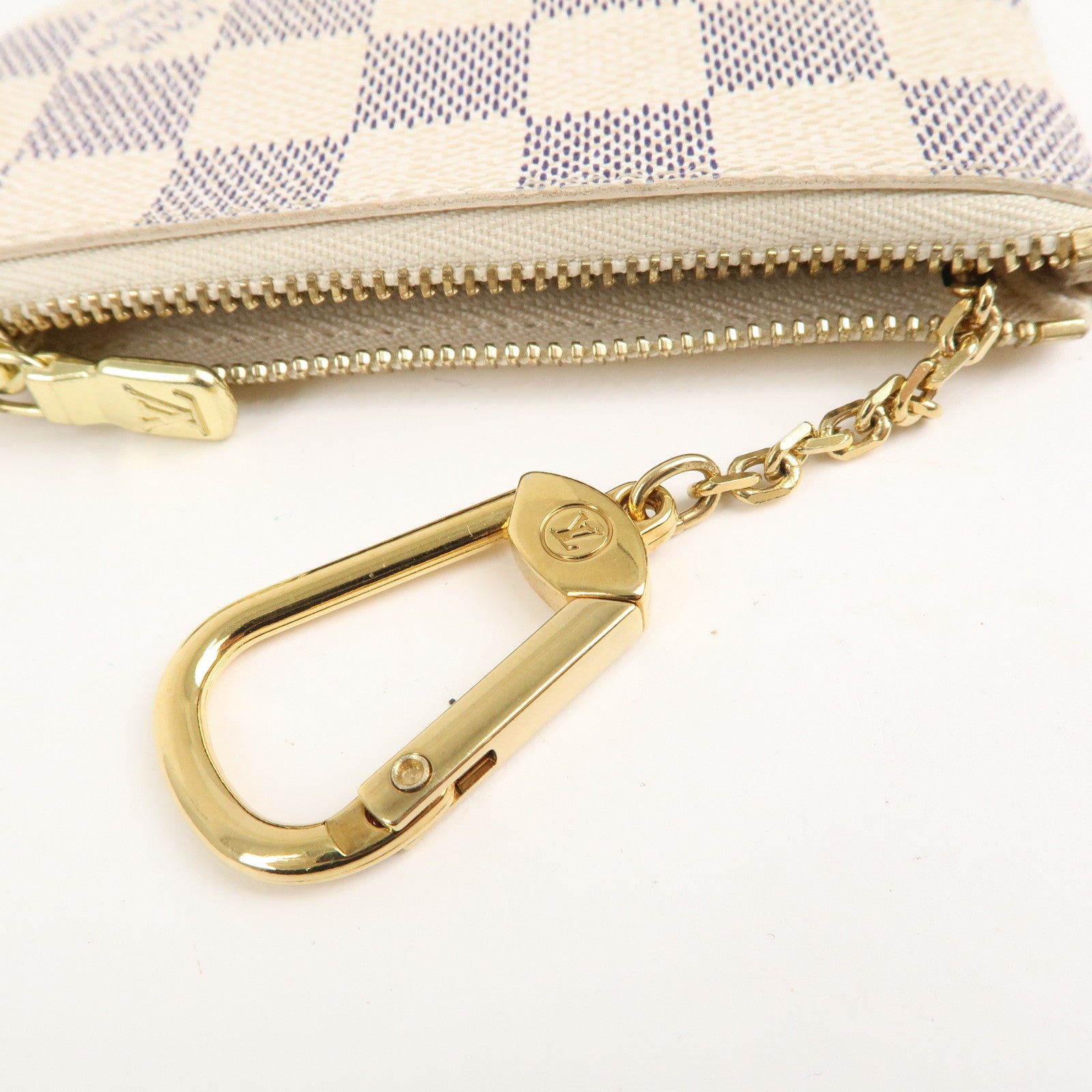 Damier Azur Pochette Cles Key Pouch Keychain