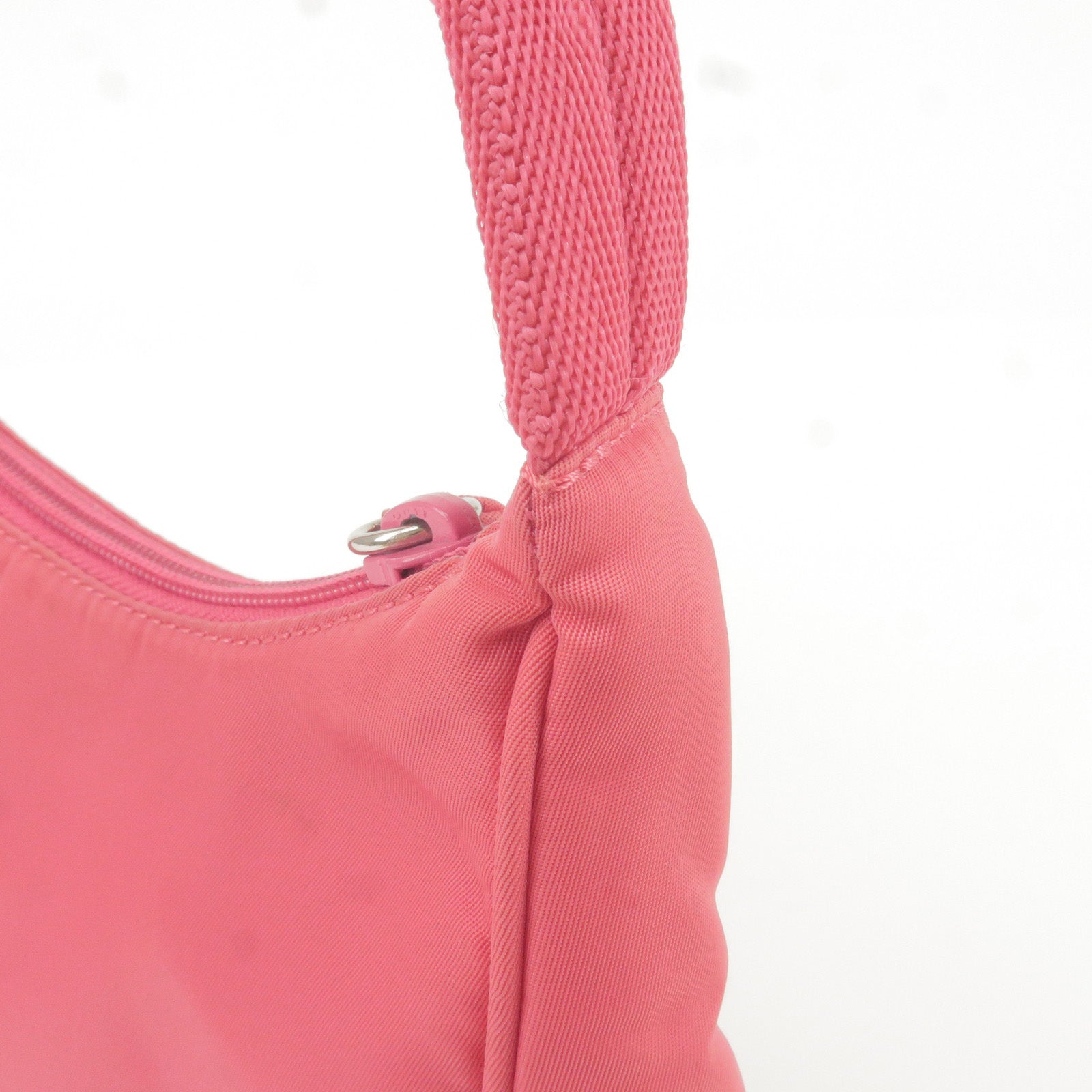 PRADA-Logo-Nylon-Canvas-Hand-Bag-Pouch-Purse-Pink-MV519 – dct-ep_vintage  luxury Store