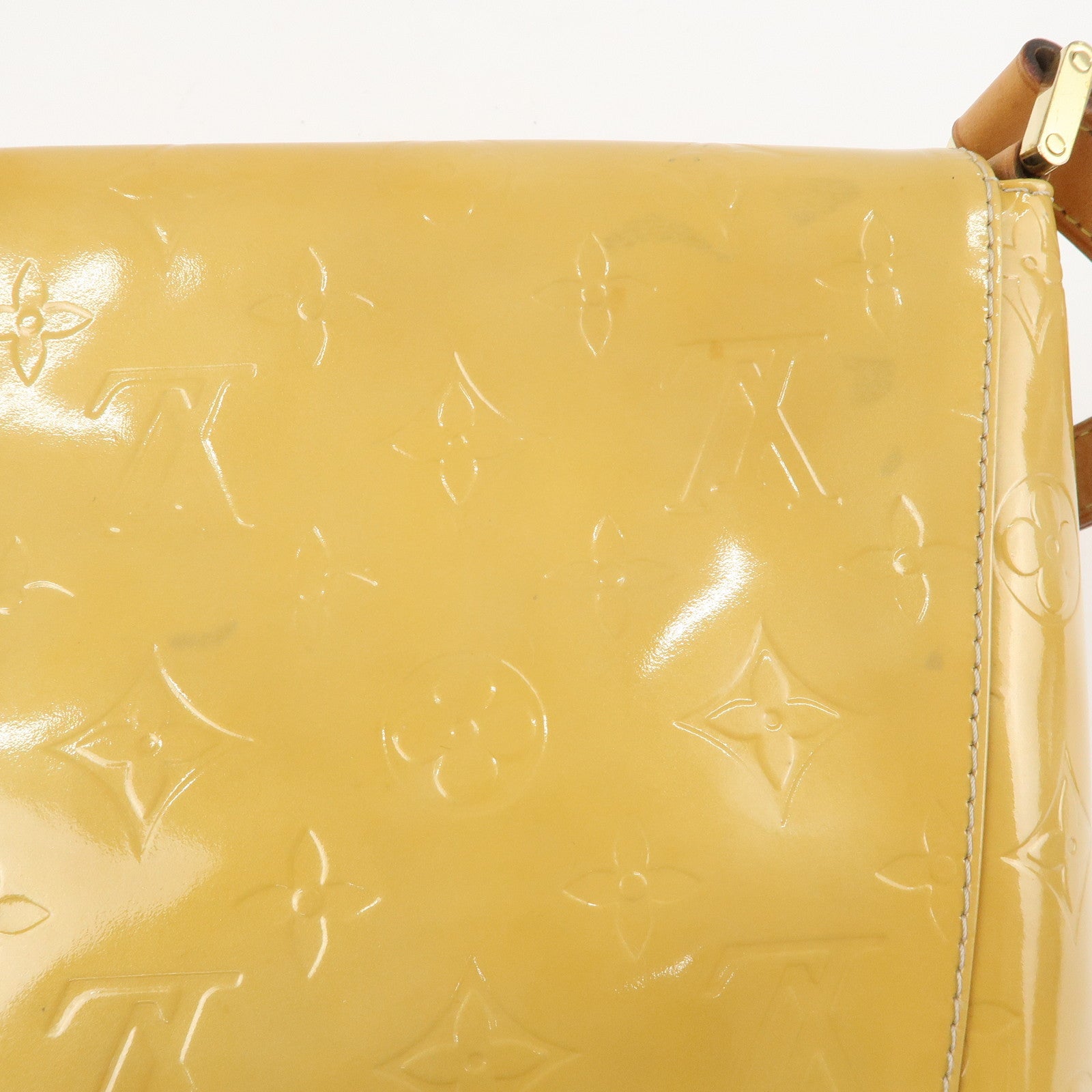 Louis Vuitton Yellow Vernis Thompson Shoulder Bag