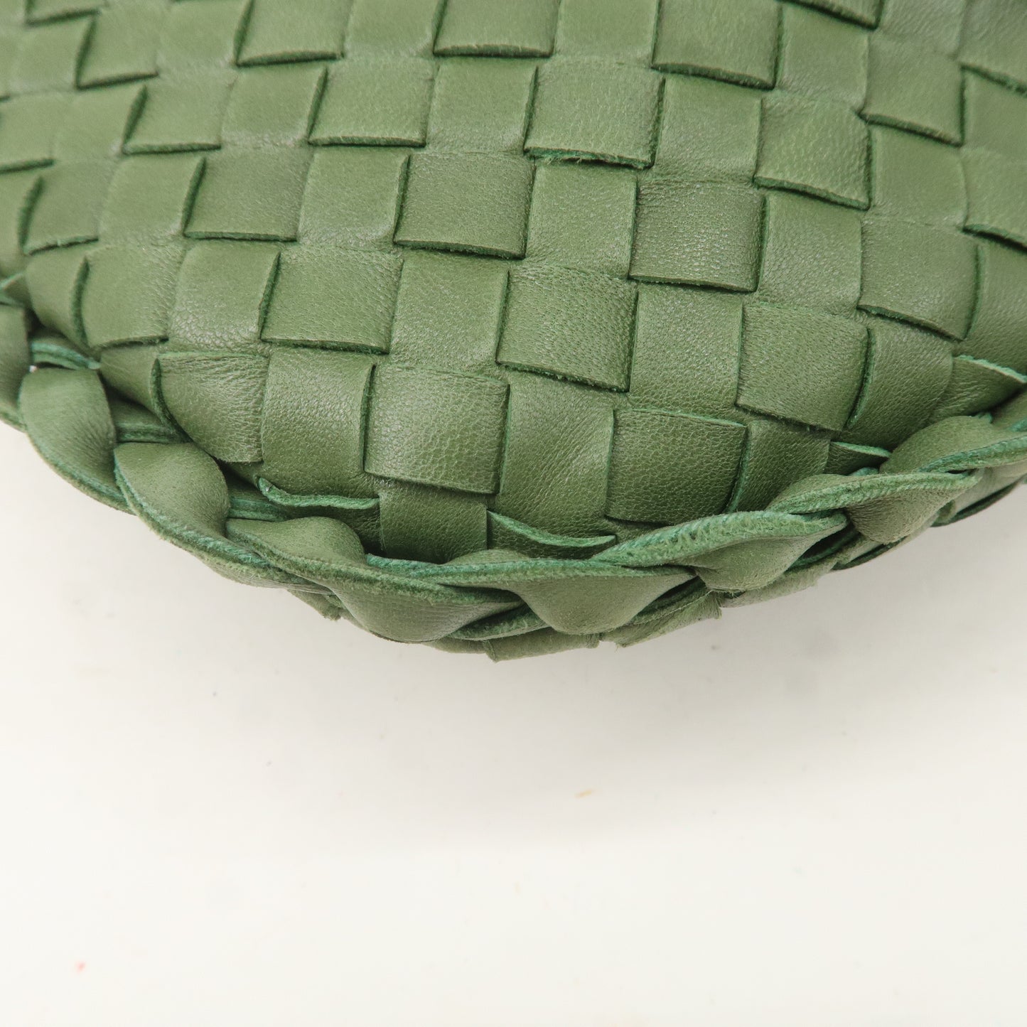 BOTTEGA VENETA Intrecciato Leather Hobo Shoulder Bag Green 115653