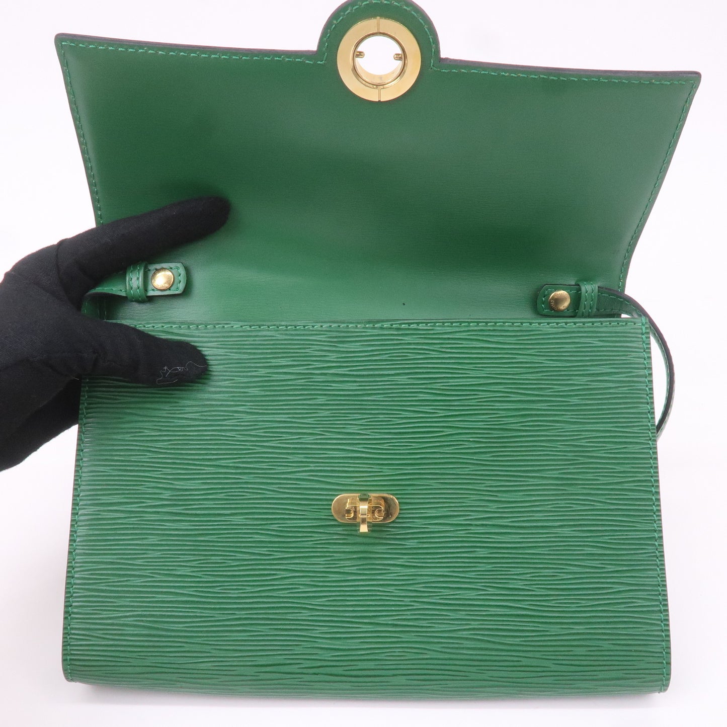 Louis Vuitton Epi Pochette Arche Shoulder Bag Green M52574