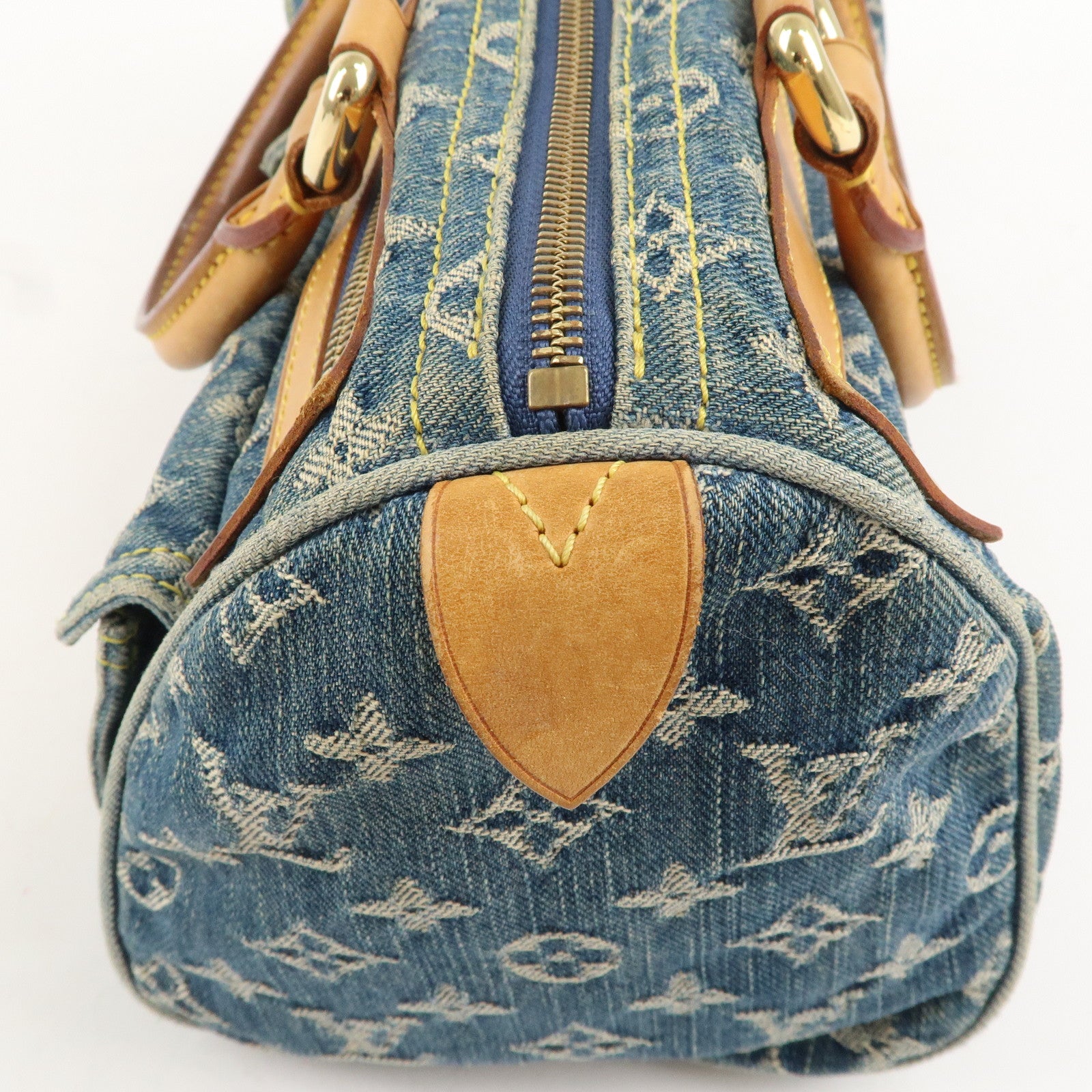 Louis Vuitton Monogram Denim Neo Speedy Boston Bag Blue M95019