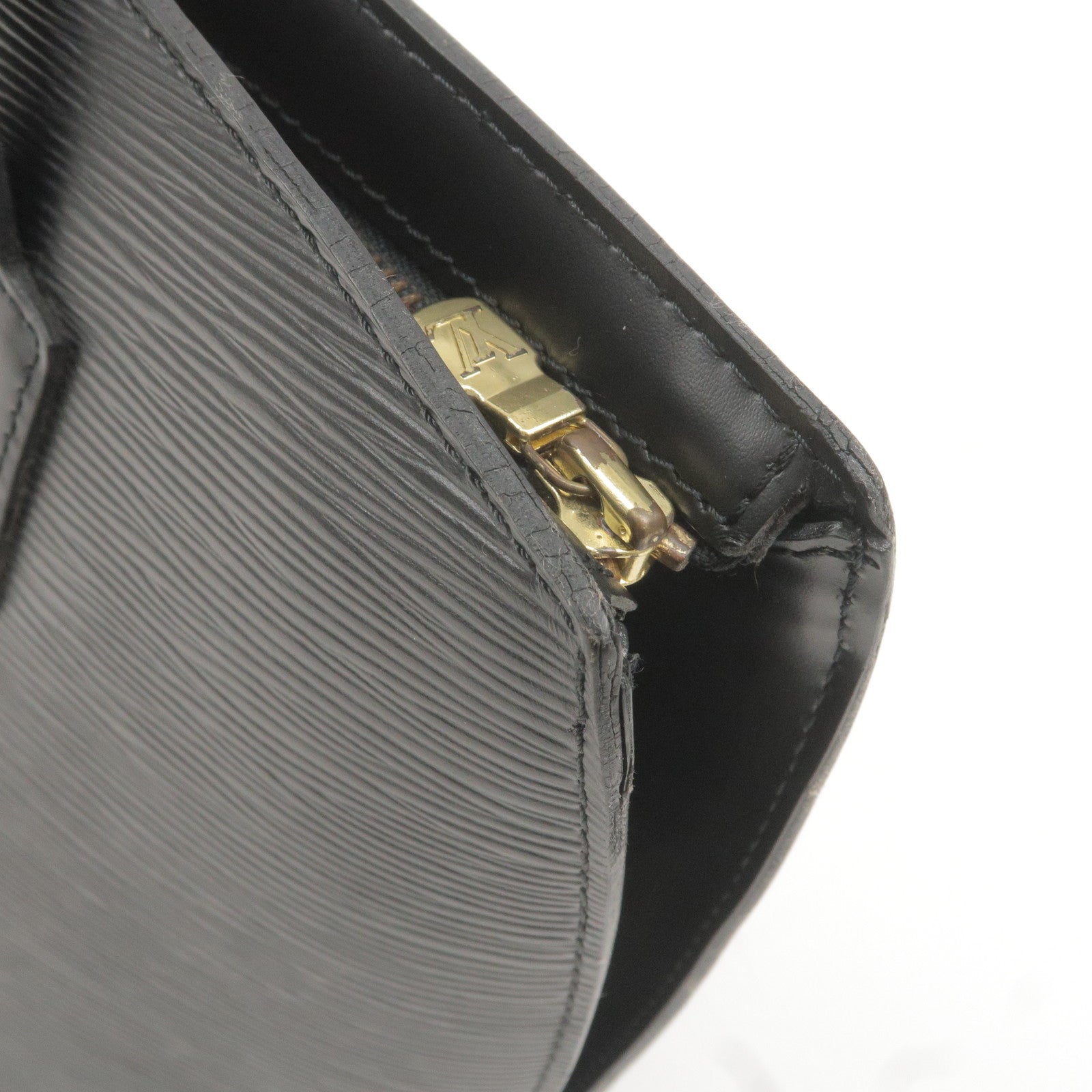 Louis Vuitton Black Epi Leather Noir Saint Jacques Zip Tote Bag