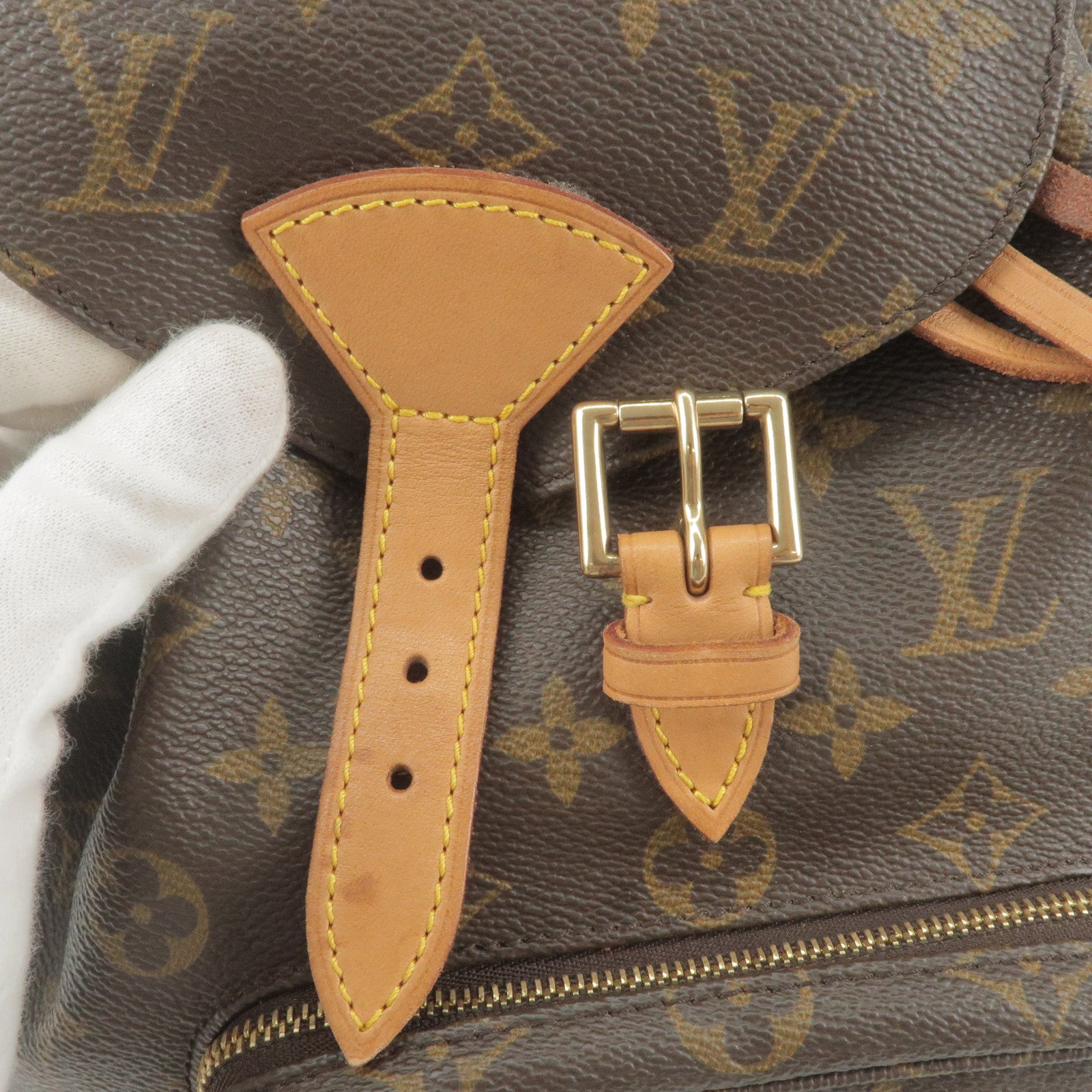 Louis Vuitton, Bags, Louis Vuitton Monogram Montsouris Mm Brown Leather  Backpack