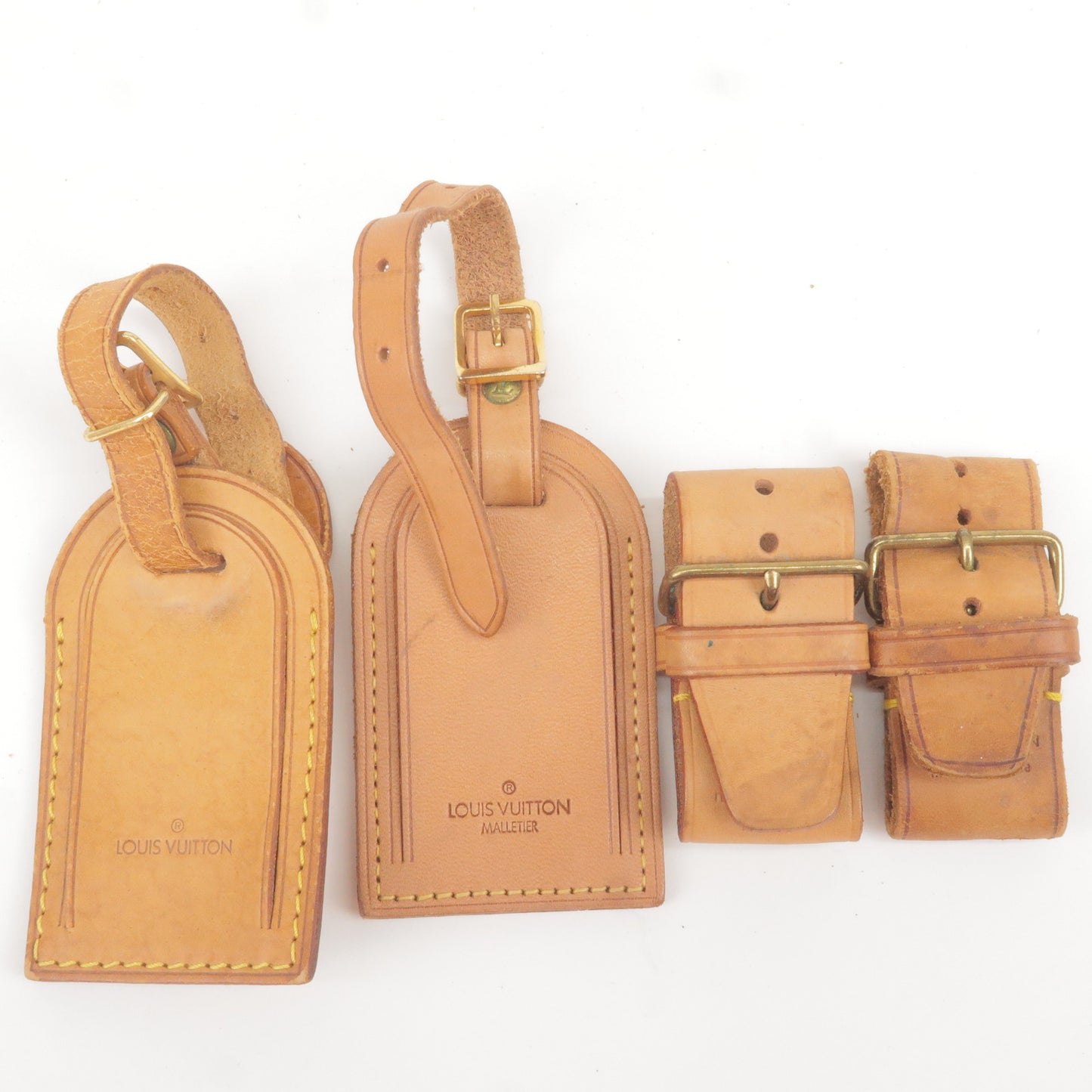 Louis Vuitton Set of 20 Name Tag Poignet Set Leather Beige