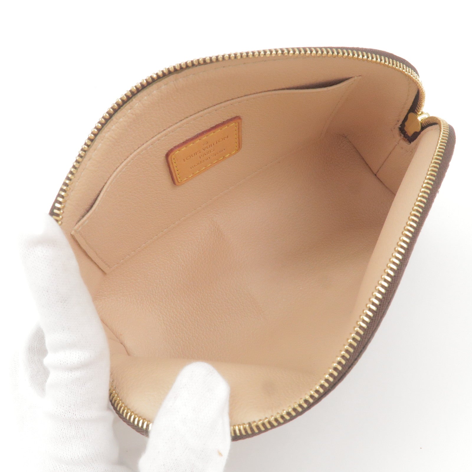 Genuine LOUIS VUITTON Monogram Cosmetic Make Up Bag Pochette Spain