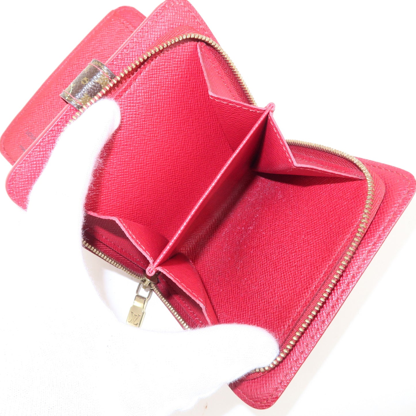 Louis Vuitton Bi-Fold Wallet Monogram Cherry Zip M95005 Mini Round