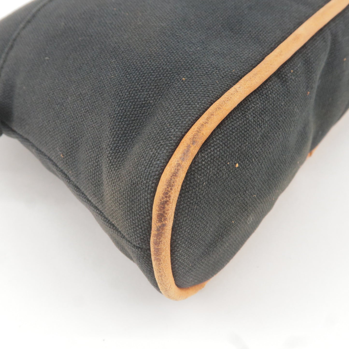 HERMES Set of 2 Cotton Canvas Leather Bollard Mini Pouch PM