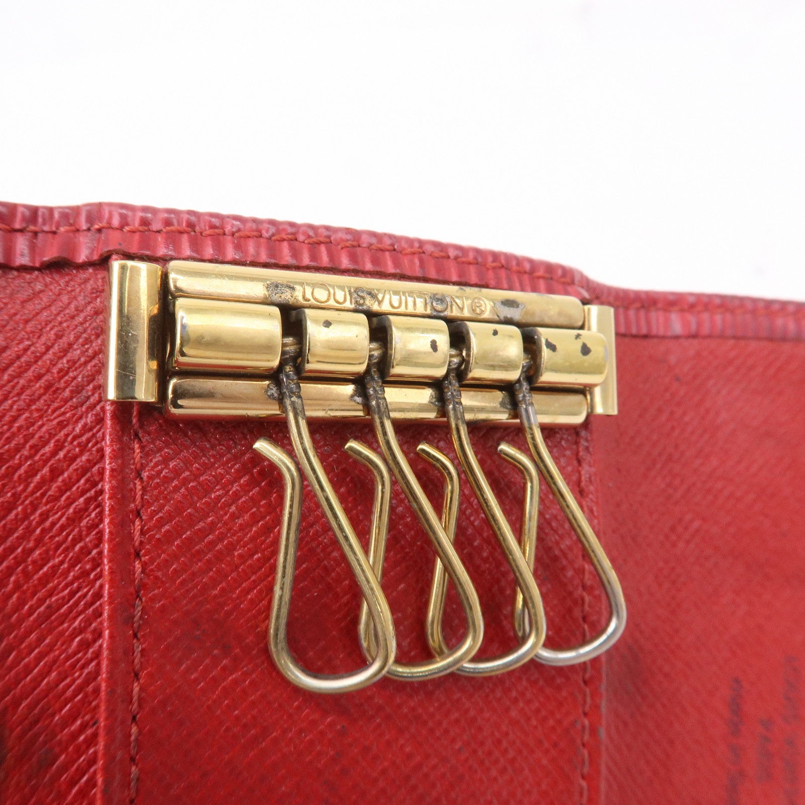 Louis Vuitton Castilian Red Epi Leather Multicles Key Case Holder