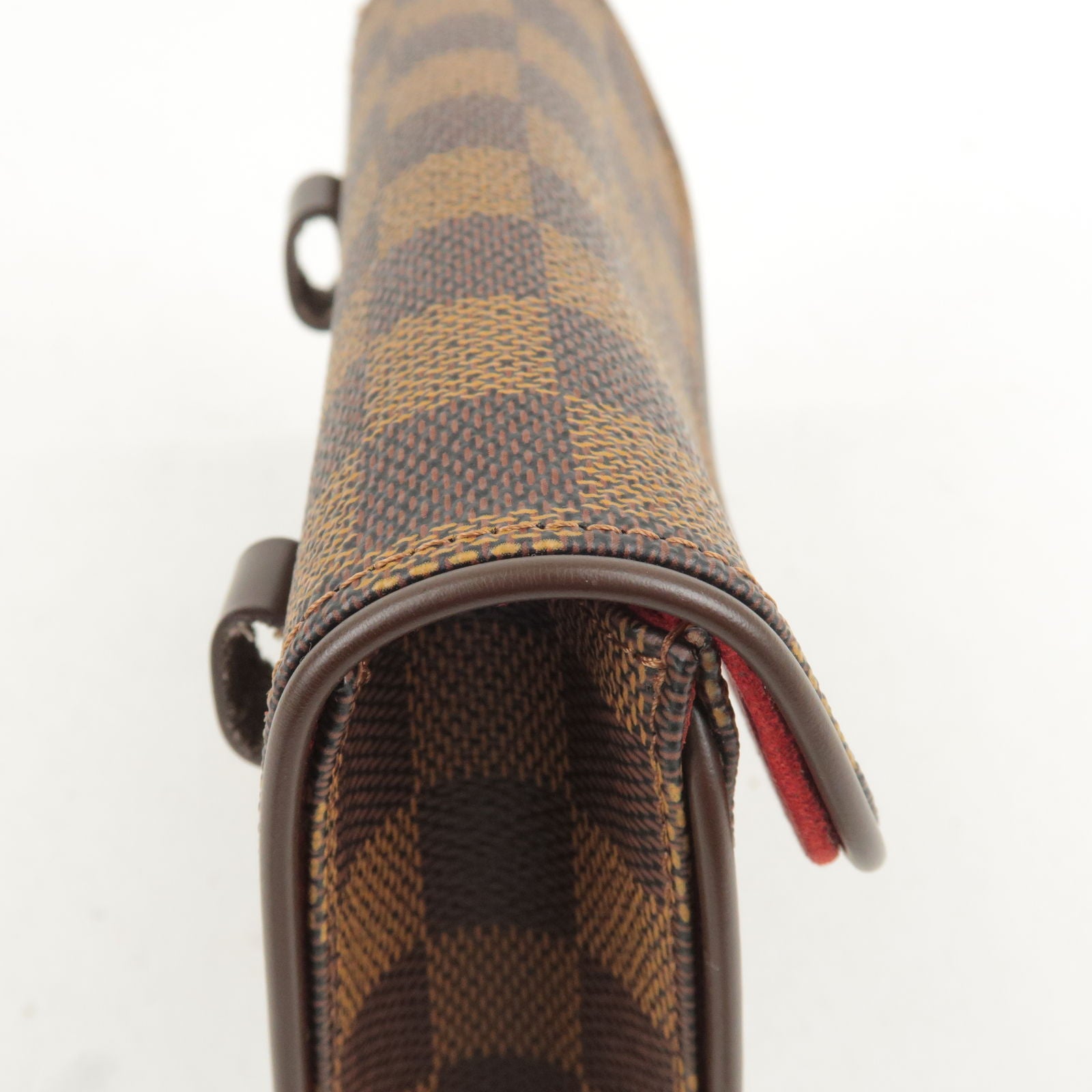 Louis Vuitton Brown Damier Ebene Florentine Pochette Leather Cloth