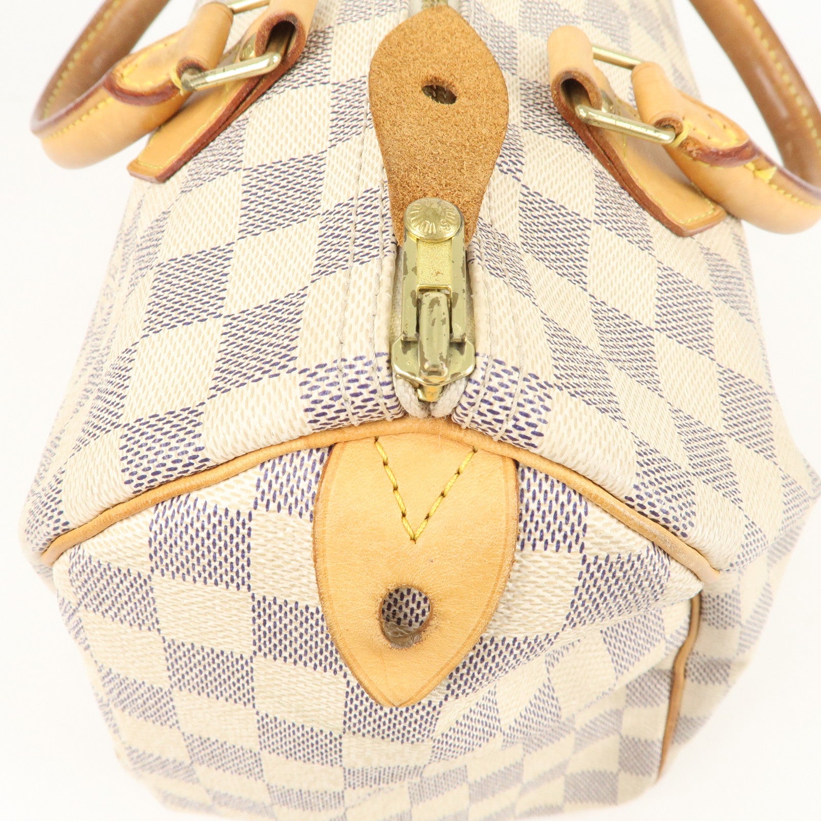 Louis Vuitton Speedy Handbag 30 IN DAMIER AZUR N CANVAS41370 Bandoulière  Beige Cloth ref.736826 - Joli Closet