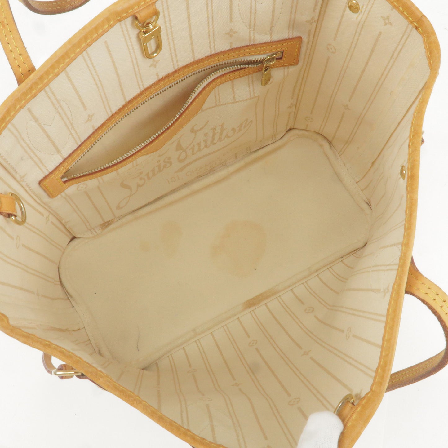 Louis Vuitton Damier Azur Neverfull PM Tote Bag Hand Bag N51110
