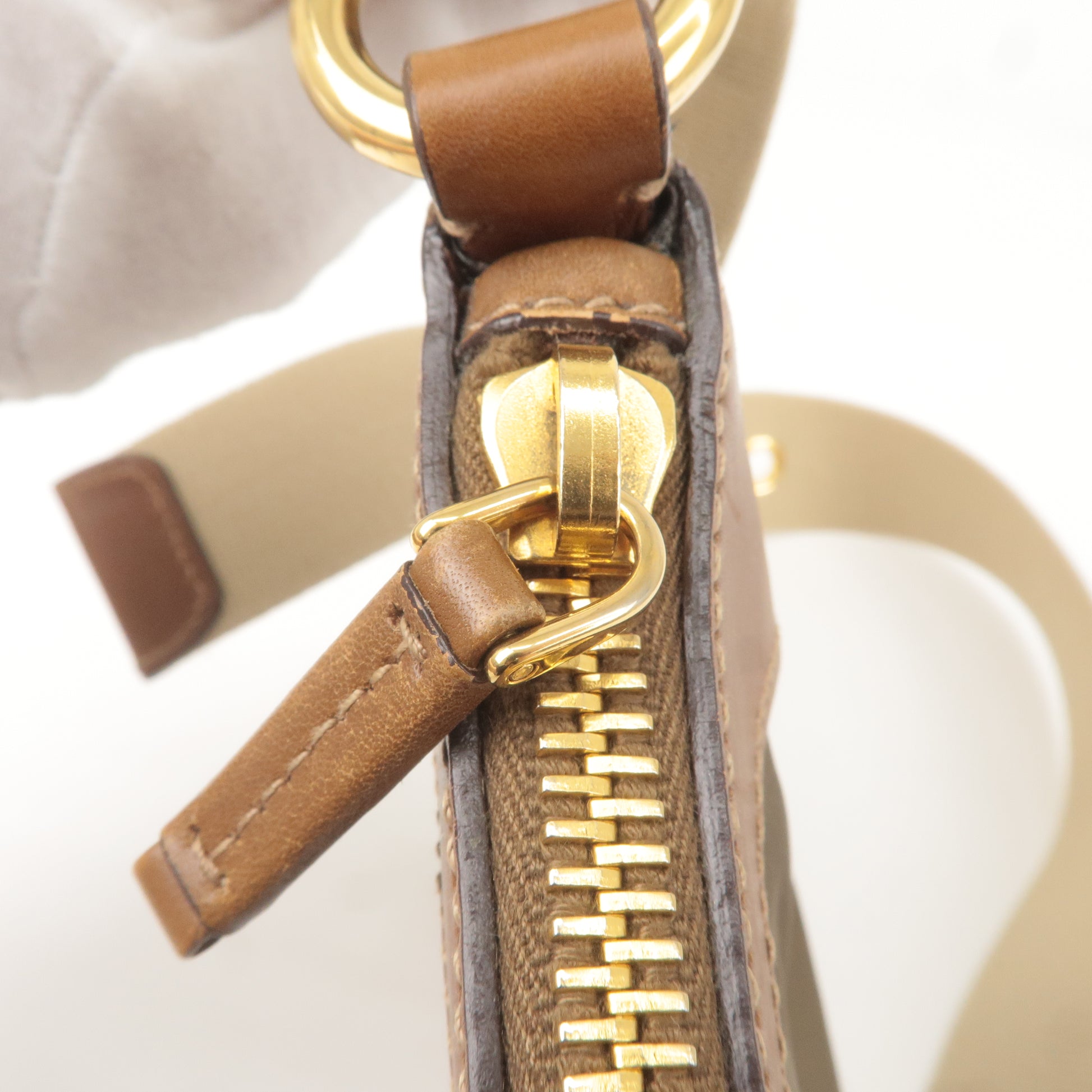 PRADA-Logo-Nylon-Leather-Shoulder-Bag-Brown-Khaki-BT0505 – dct-ep_vintage  luxury Store