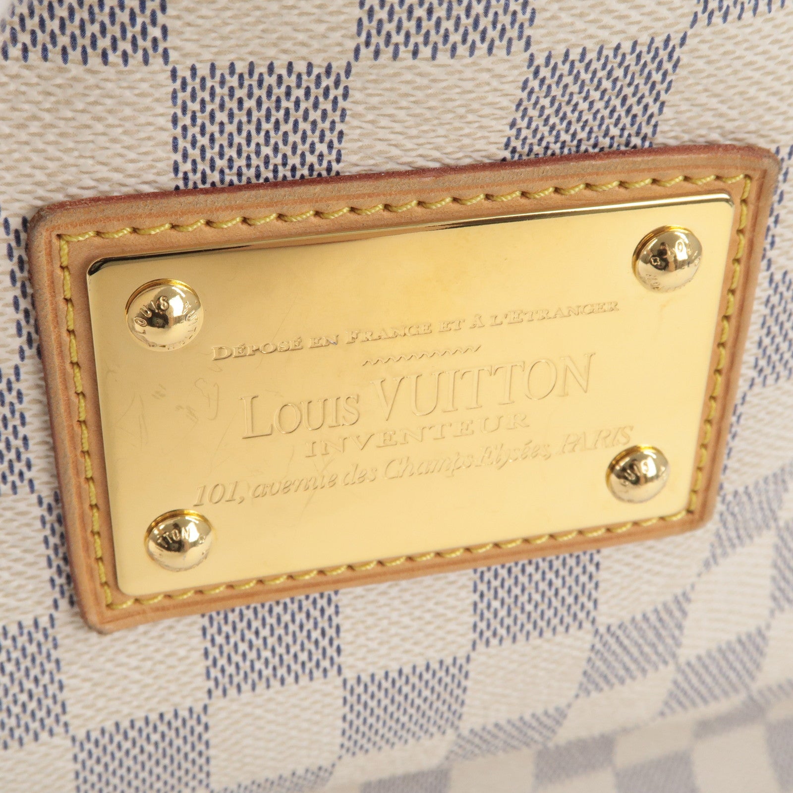 LOUIS VUITTON Damier Azur Galliera PM N55215 Shoulder Bag Ivory Canvas mr-11