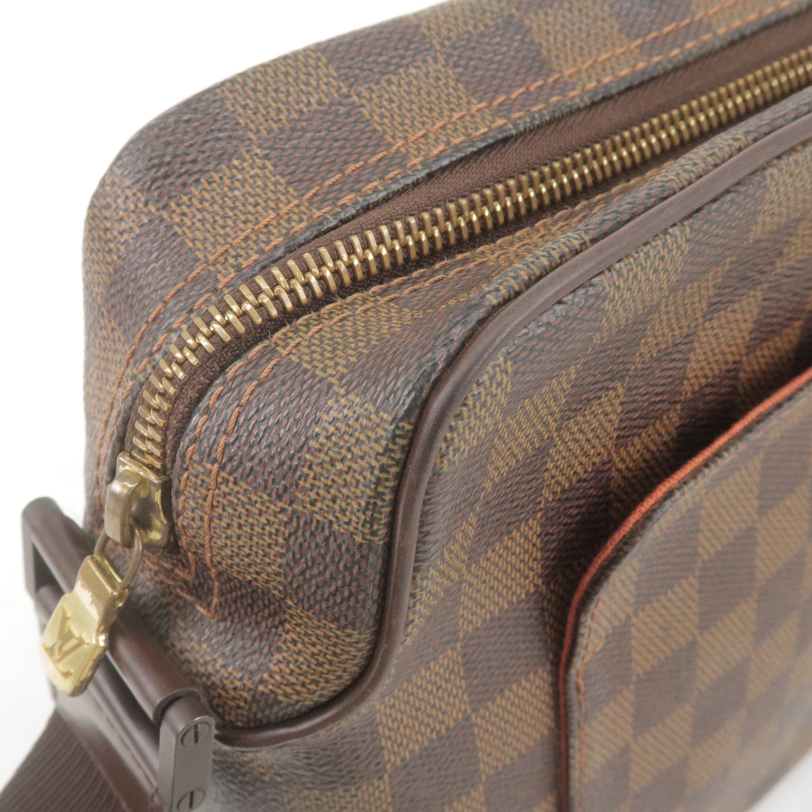 Louis Vuitton LOUIS VUITTON Damier Ebene Olaf PM Shoulder Bag N41442 LV  Auth 49020