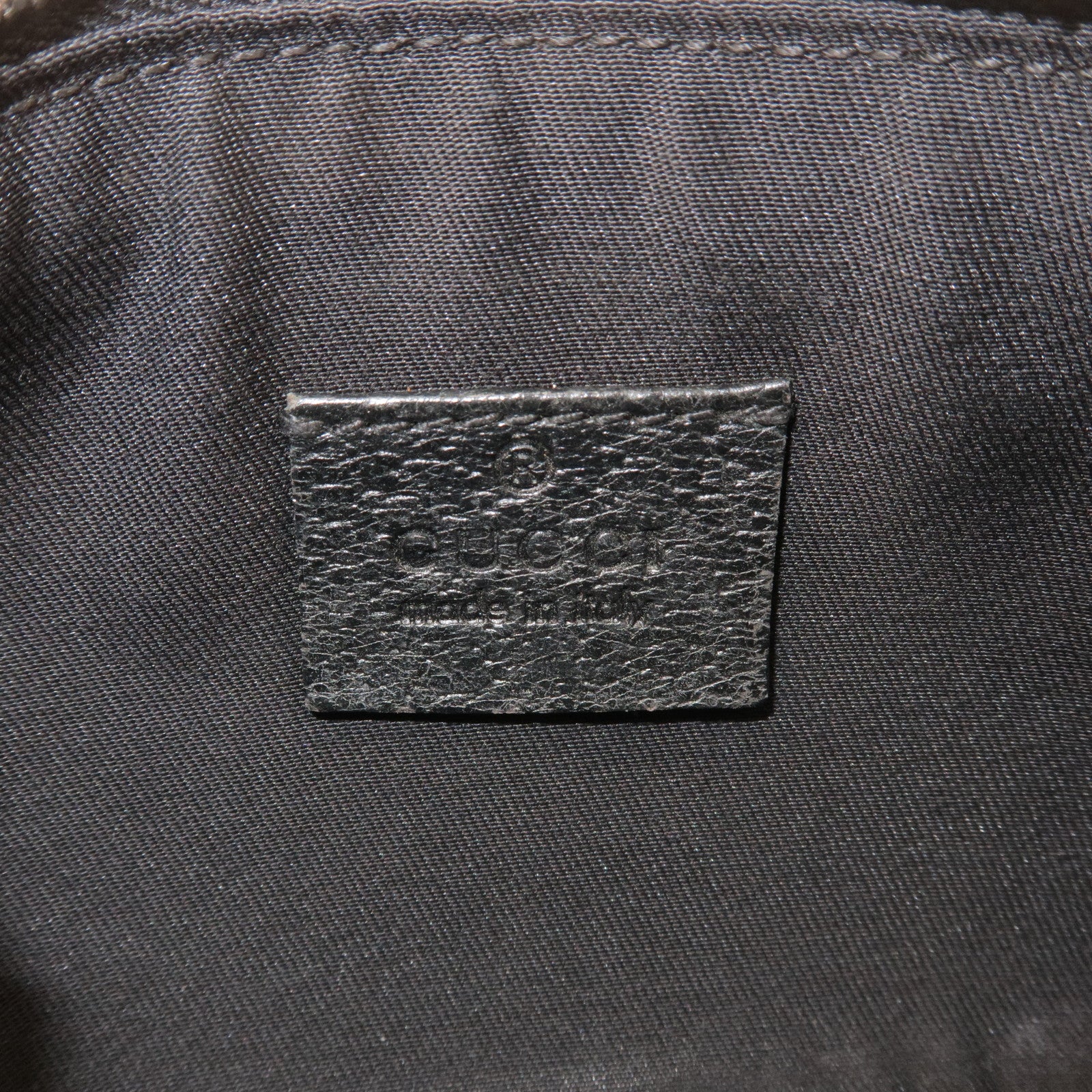 Vintage GUCCI Black Canvas Leather Saddle Purse 