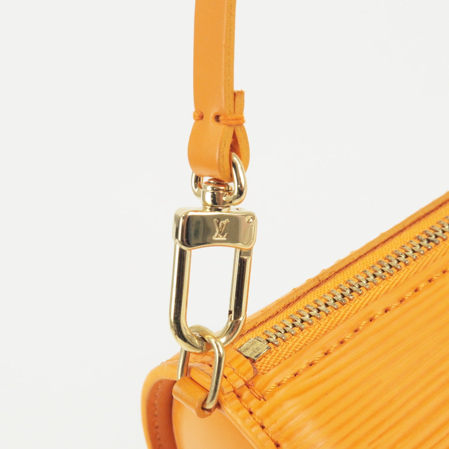 Louis Vuitton Epi Pouch For Soufflot Hand Bag Mandarin Orange
