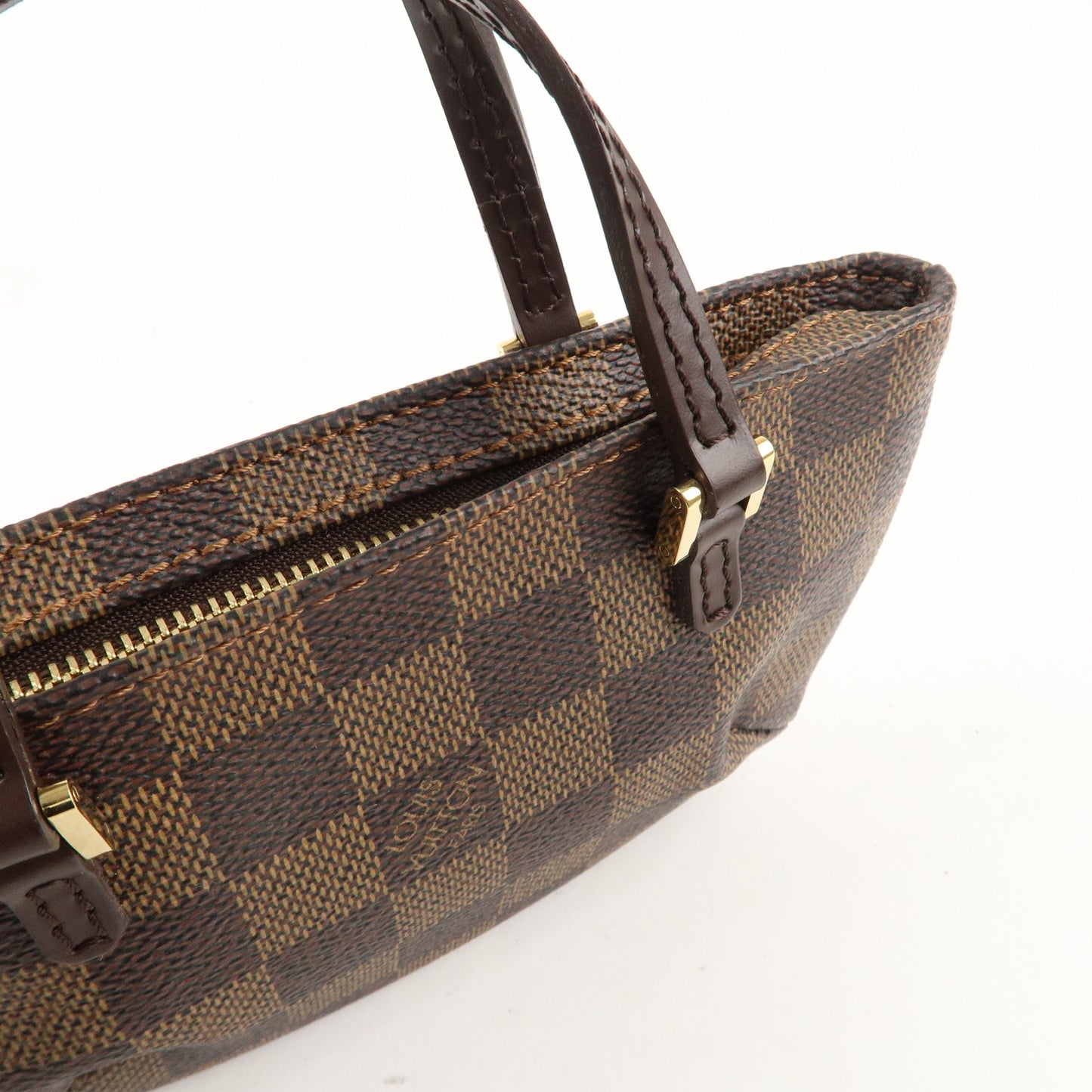 Louis Vuitton Damier Ebene Pouch for Manosque Hand Bag Brown