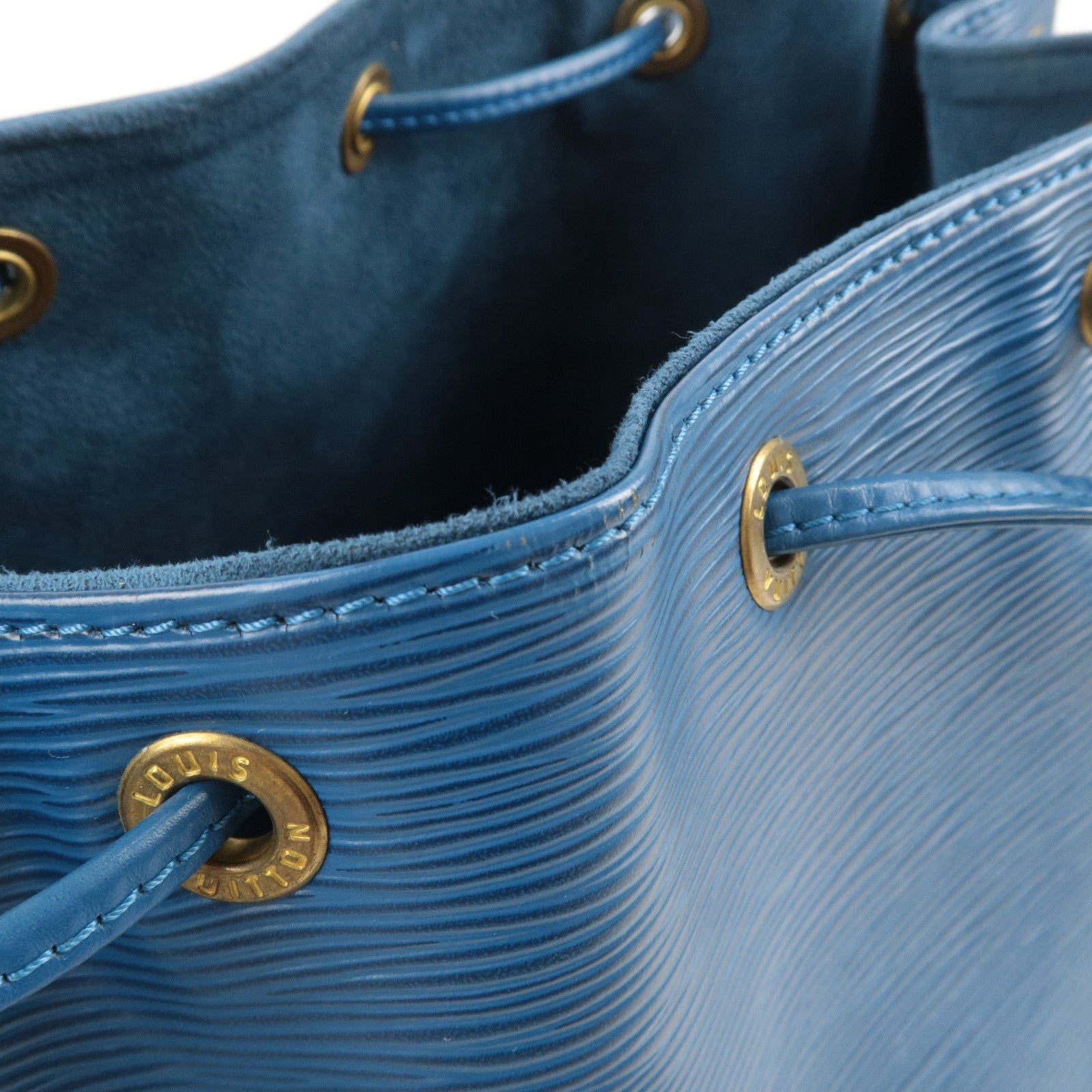 3ae5245] Auth Louis Vuitton Shoulder Bag Epi Petit Noe M44105 Toledo Blue