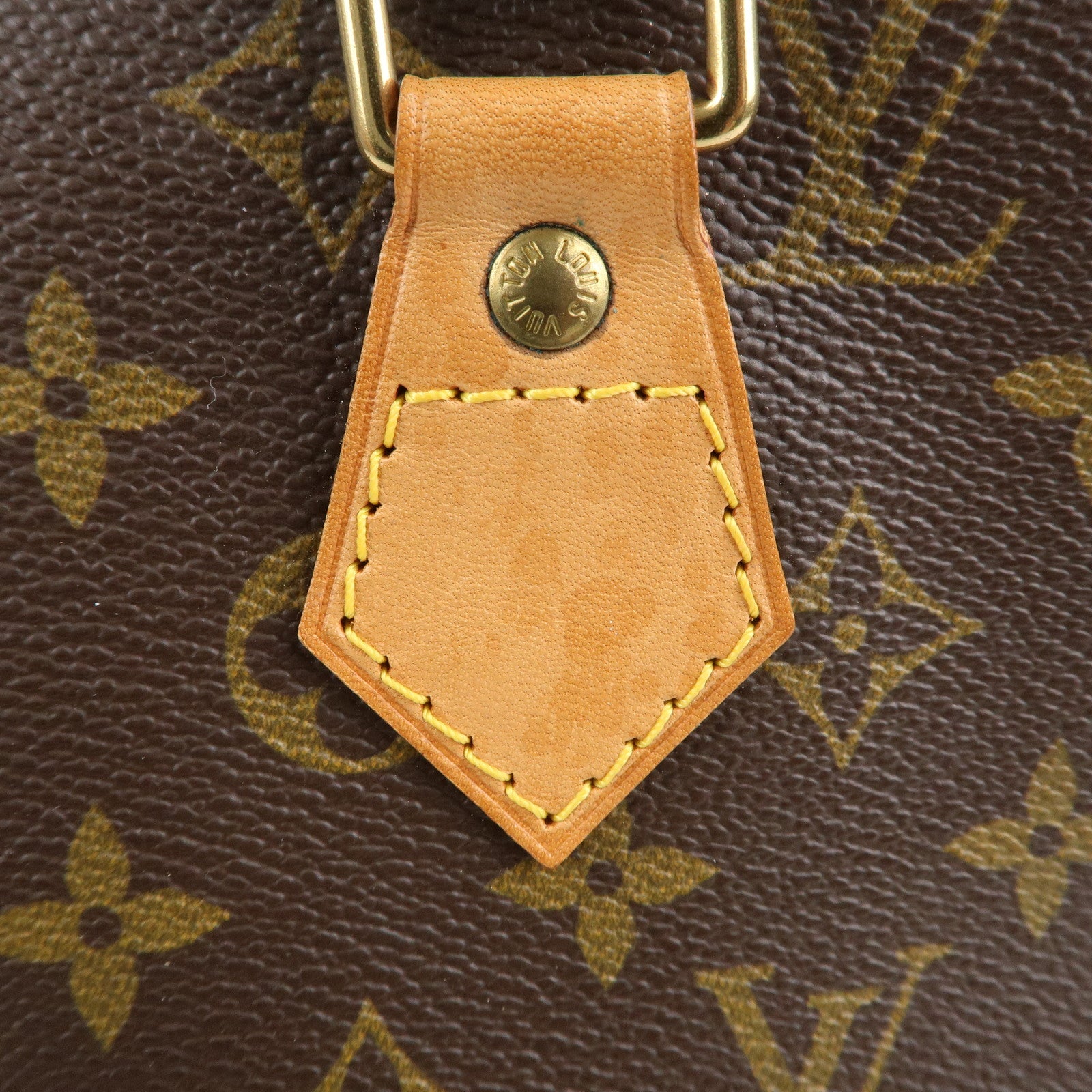LOUIS VUITTON LV Logo Alma Hand Bag Monogram Leather Brown France M51130  30YC150