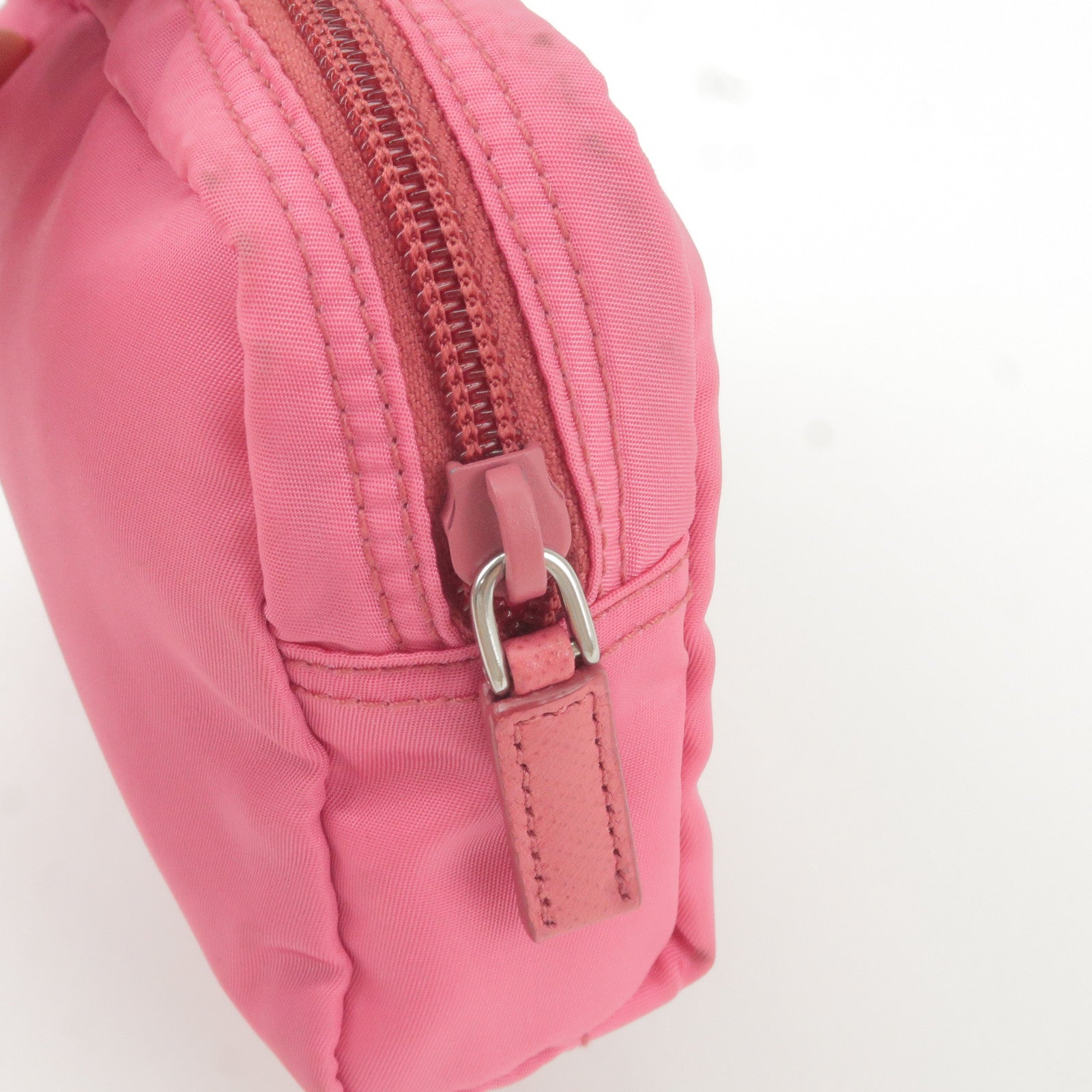 PRADA-Logo-Nylon-Leather-Cosmetic-Pouch-Pink – dct-ep_vintage luxury Store