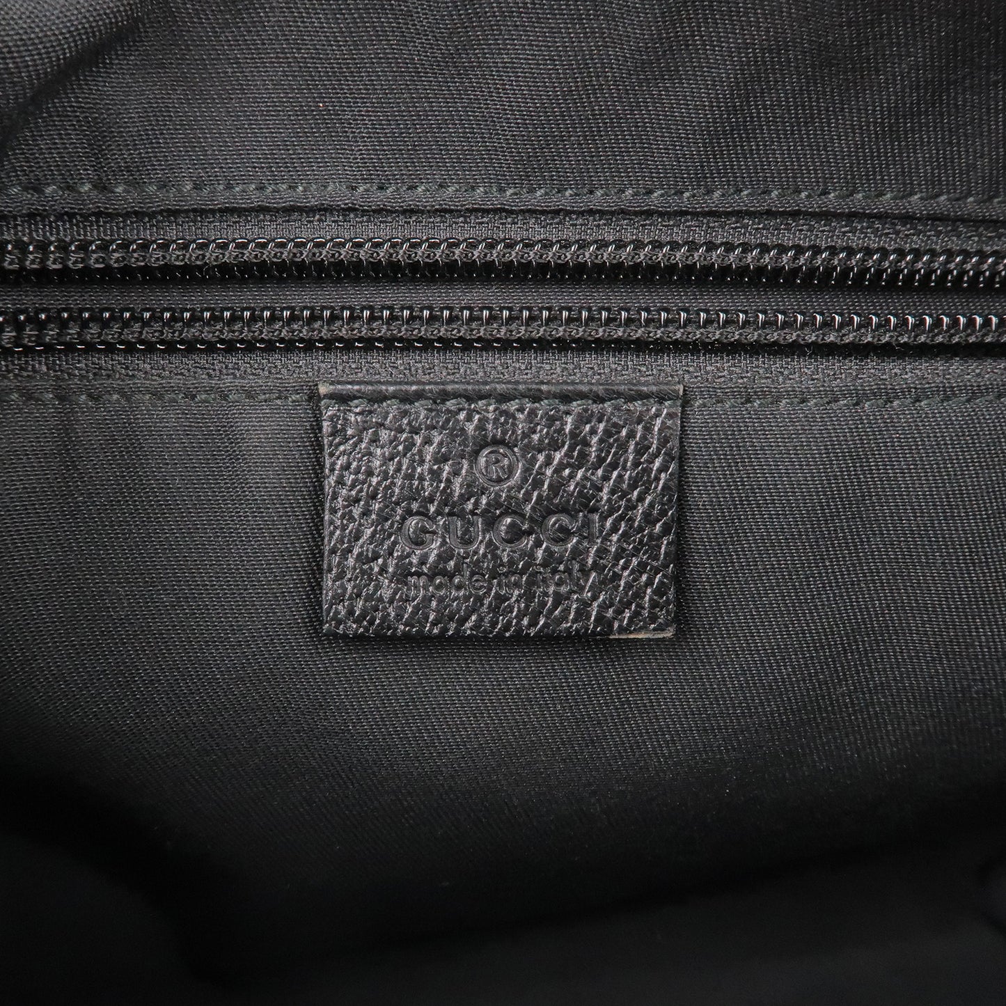 GUCCI GG Canvas Leather Shoulder Bag Black 181092