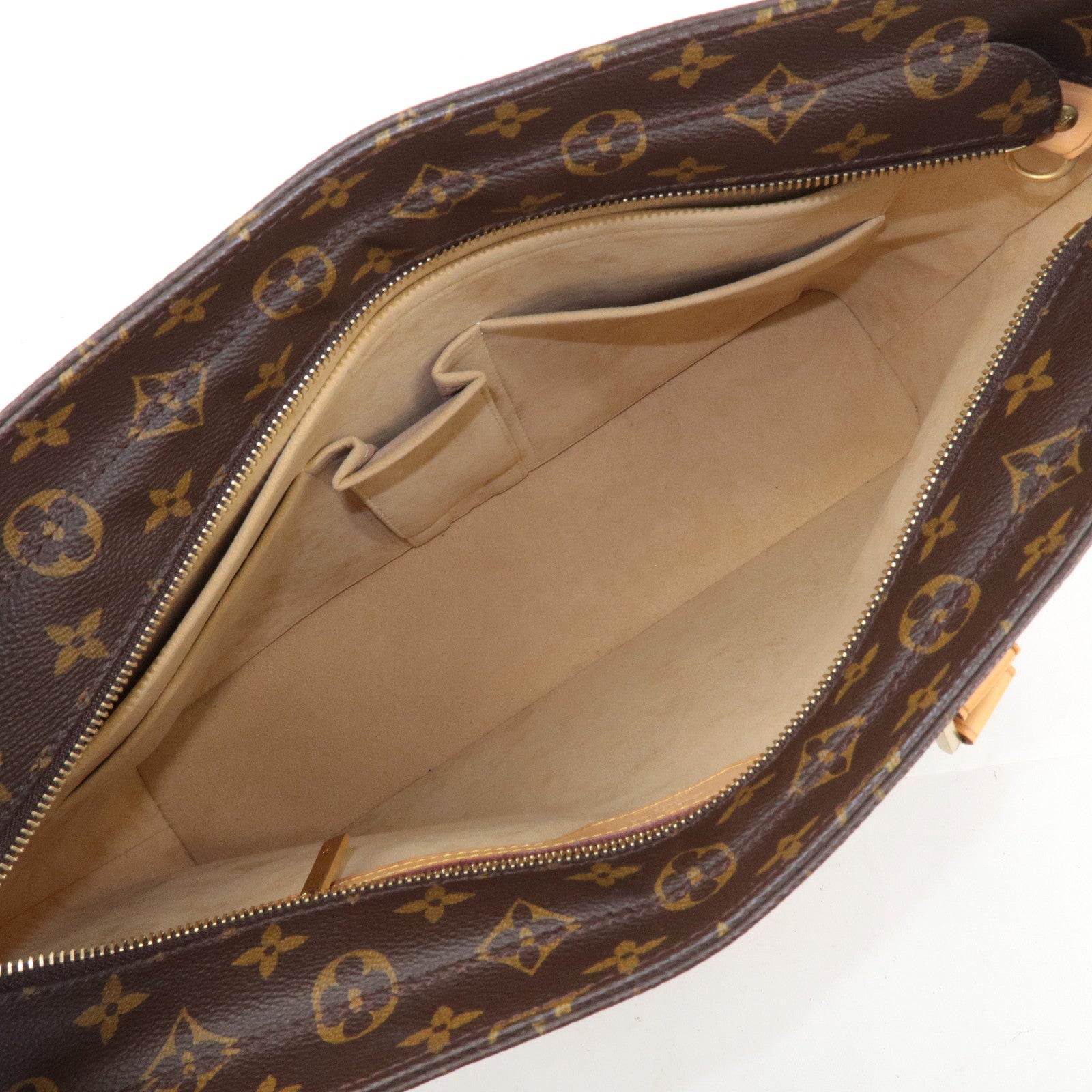 Authentic Louis Vuitton Monogram Luco Tote Bag Hand Bag Brown M51155 Used  F/S