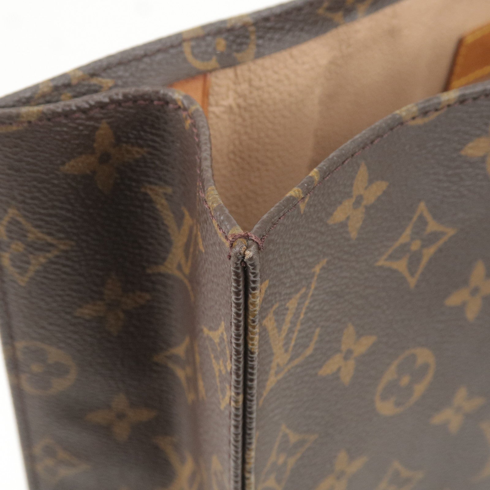 Authentic Louis Vuitton Sac Plat Monogram M51140 Internal Repair