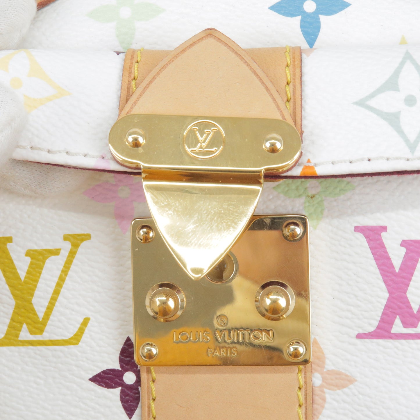 LOUIS VUITTON Monogram Multicolor Speedy 30 Hand Bag White M92643