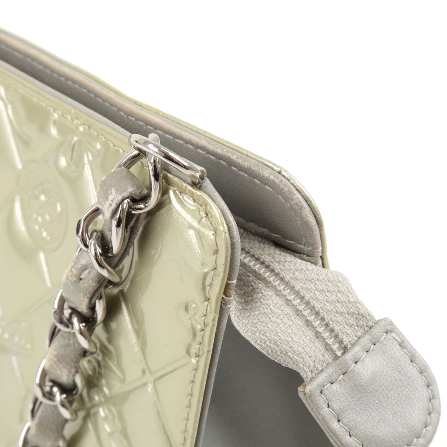 CHANEL Icon Enamel Leather Symbol Charm Chain Shoulder Bag A37156