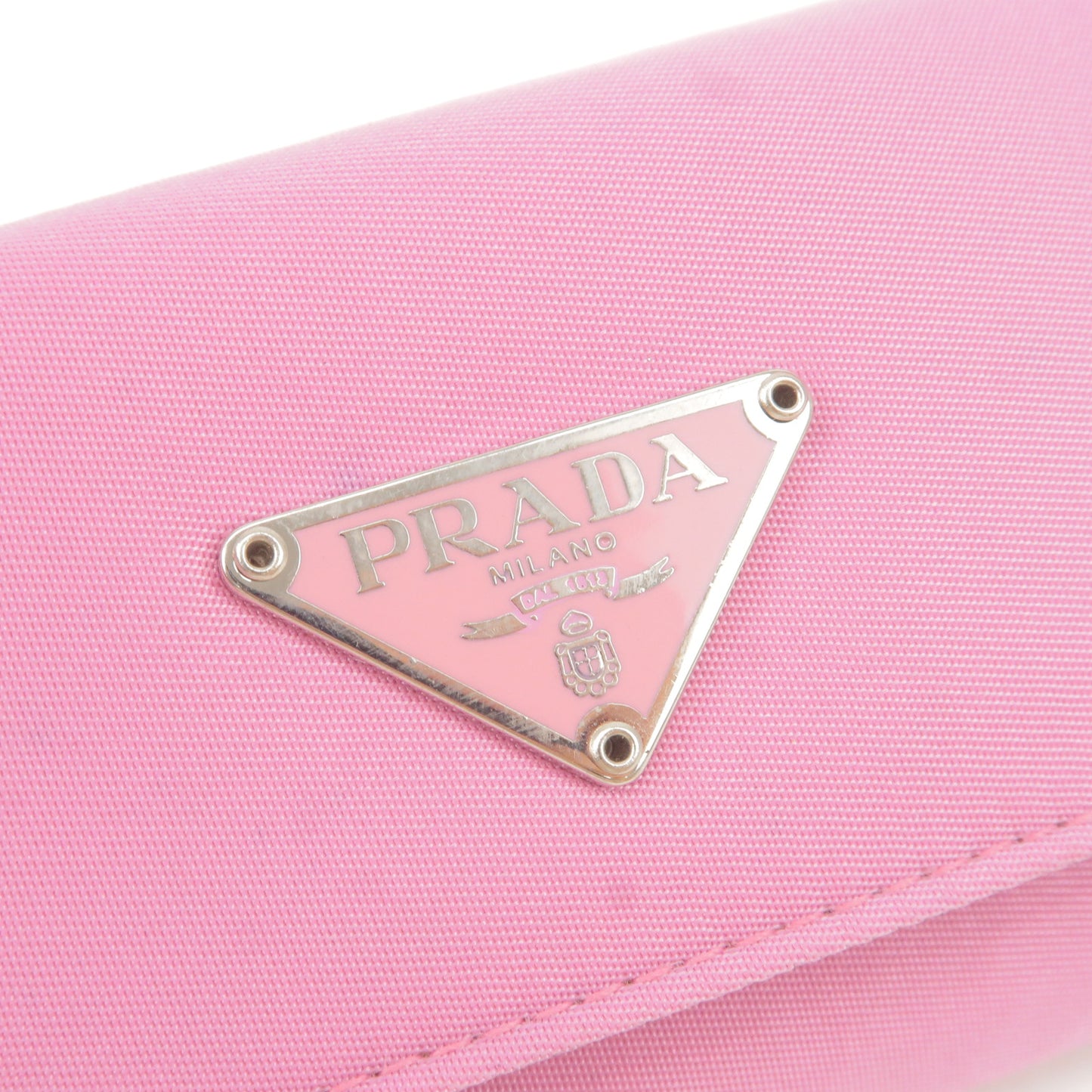 PRADA Logo Leather 6 Key Rings Key Case Key Holder Pink M222