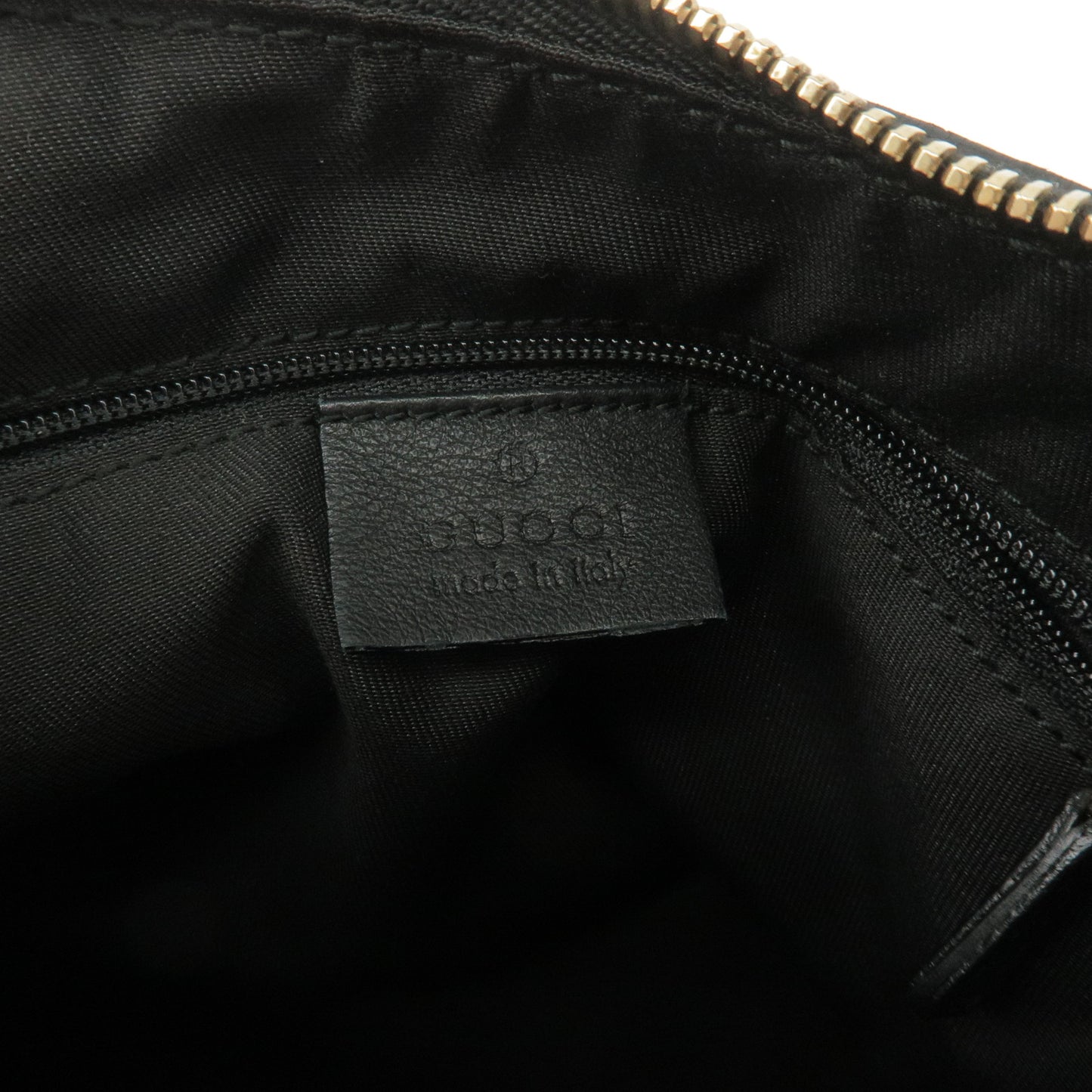 GUCCI Abbey GG Canvas Leather Shoulder Bag Black 190525