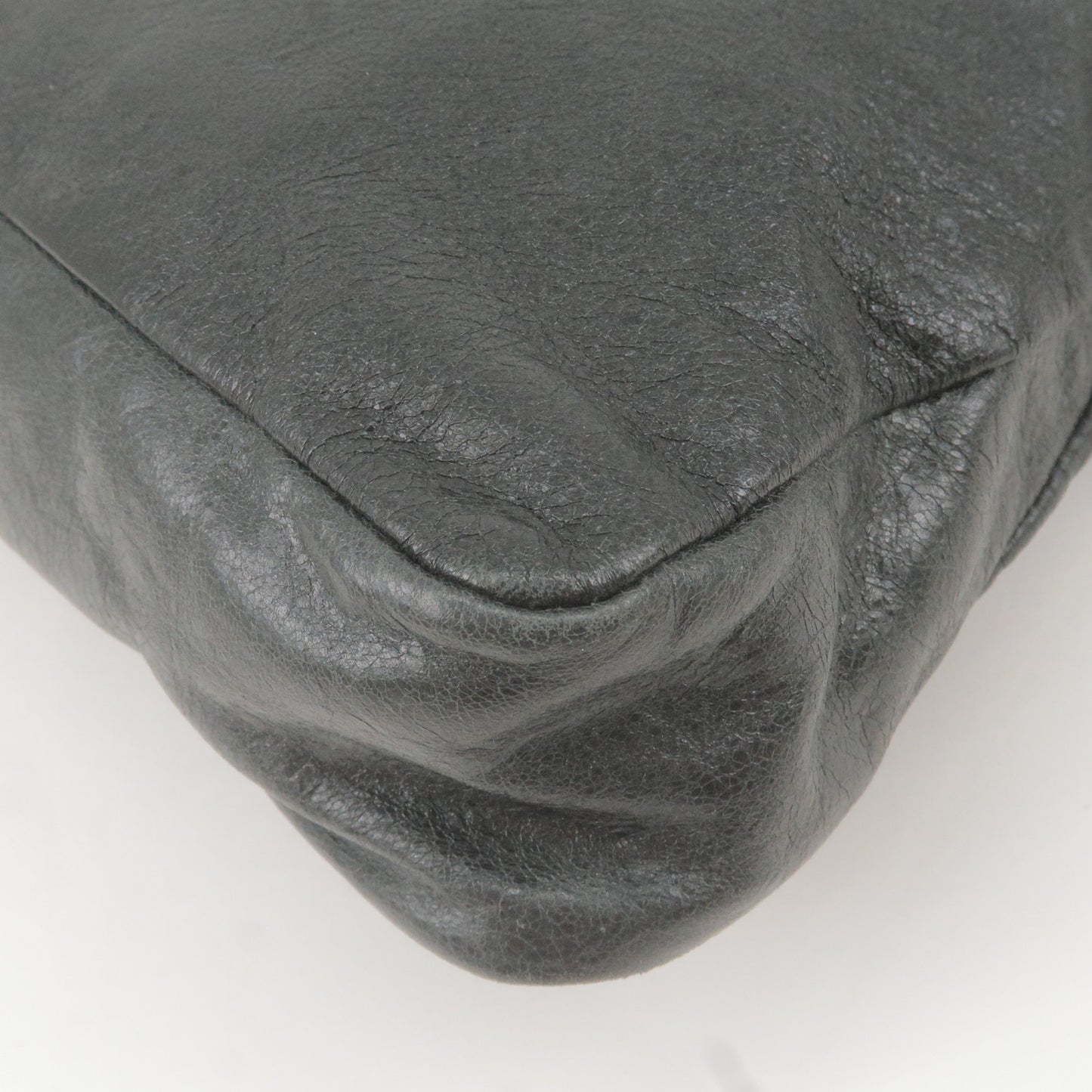 BALENCIAGA The First Leather 2Way Hand Bag Black 103208