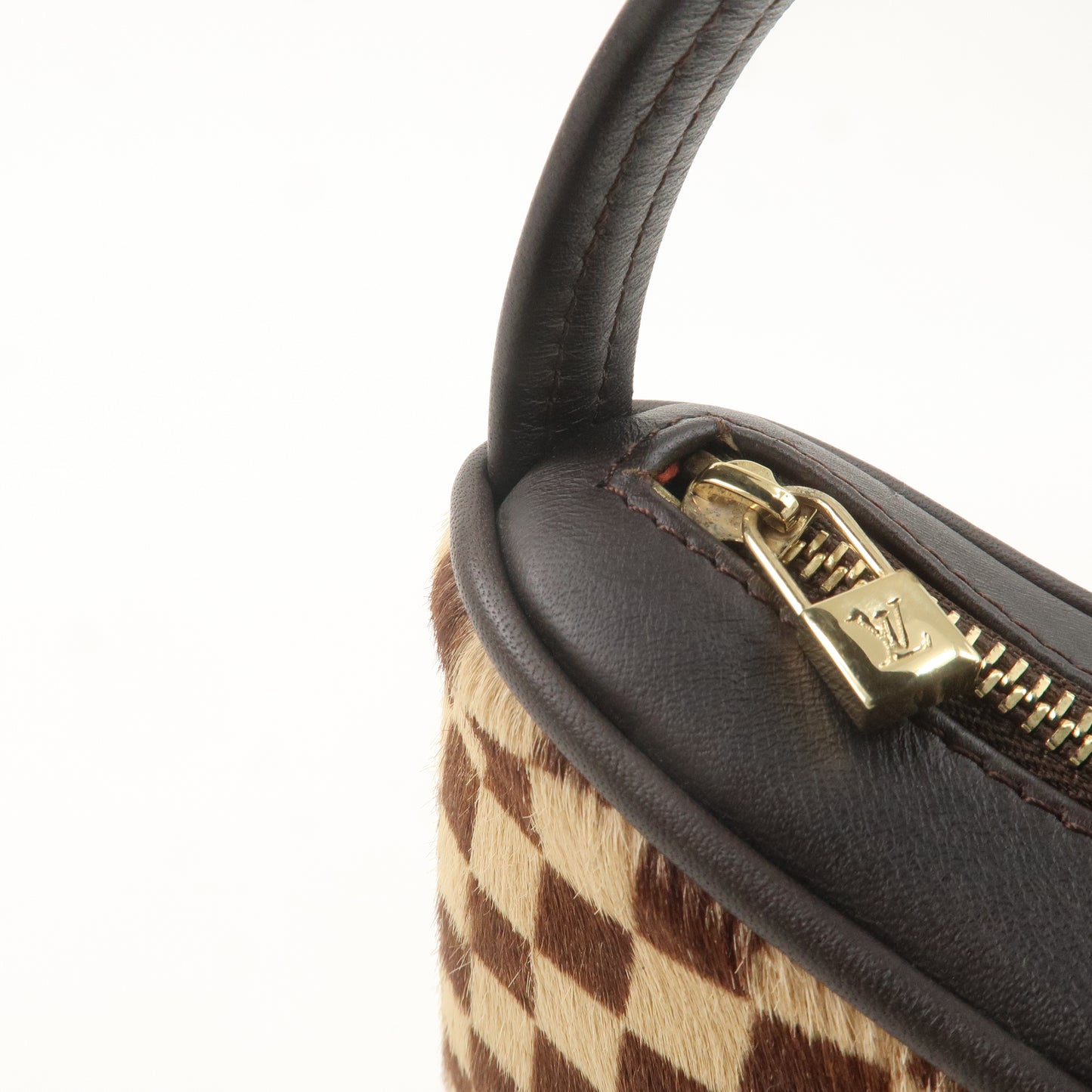 Louis Vuitton Damier Sauvage Tiger Hand Bag Brown M92132