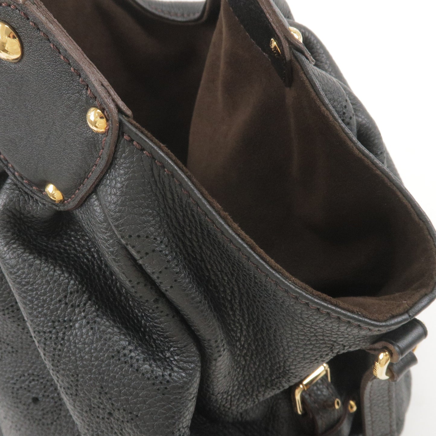 Louis Vuitton Monogram Mahina L Shoulder Bag Noir M95765