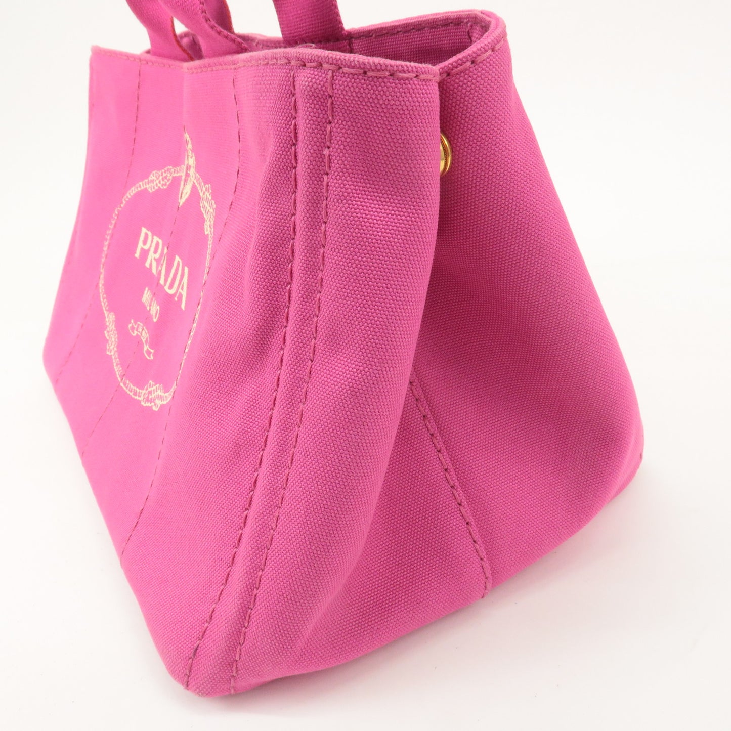 PRADA Canapa Canvas Tote Bag Hand Bag Pink BN1877