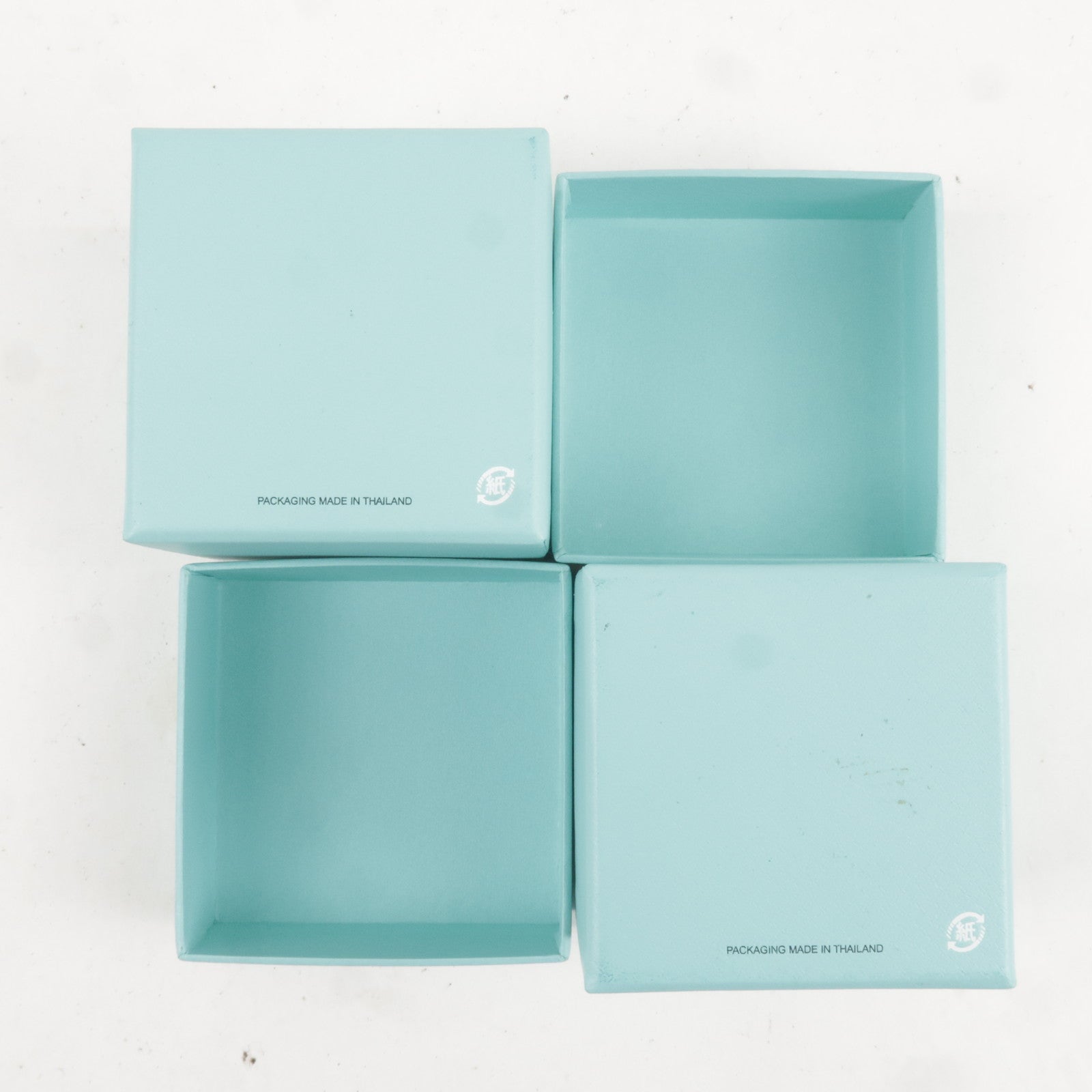 Tiffany&Co. Set of 4 Pair Ring Box Jewelry Box Tiffany Blue