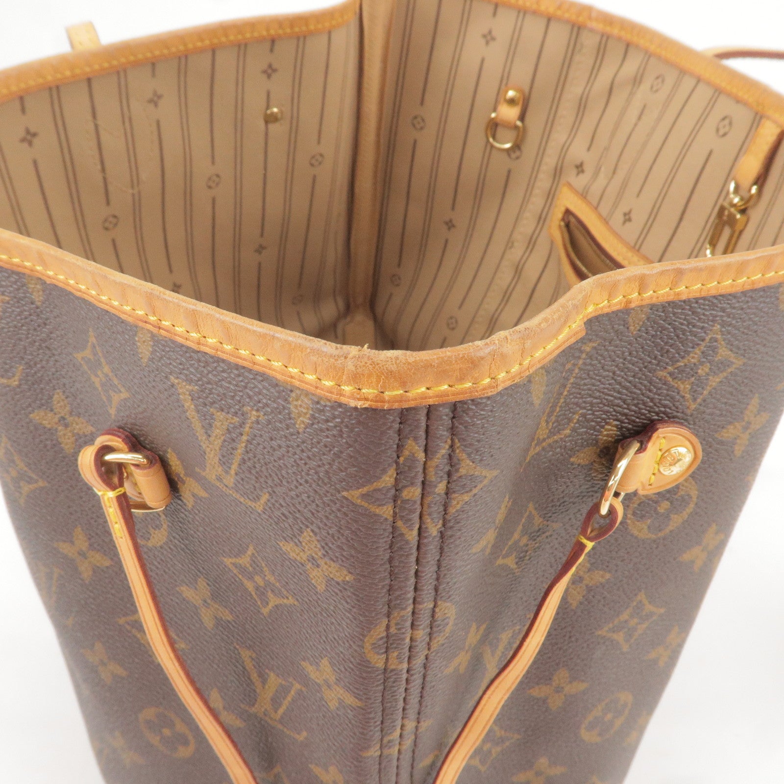 Authentic Louis Vuitton Monogram Neverfull MM Tote Bag Brown M40156 Used  F/S
